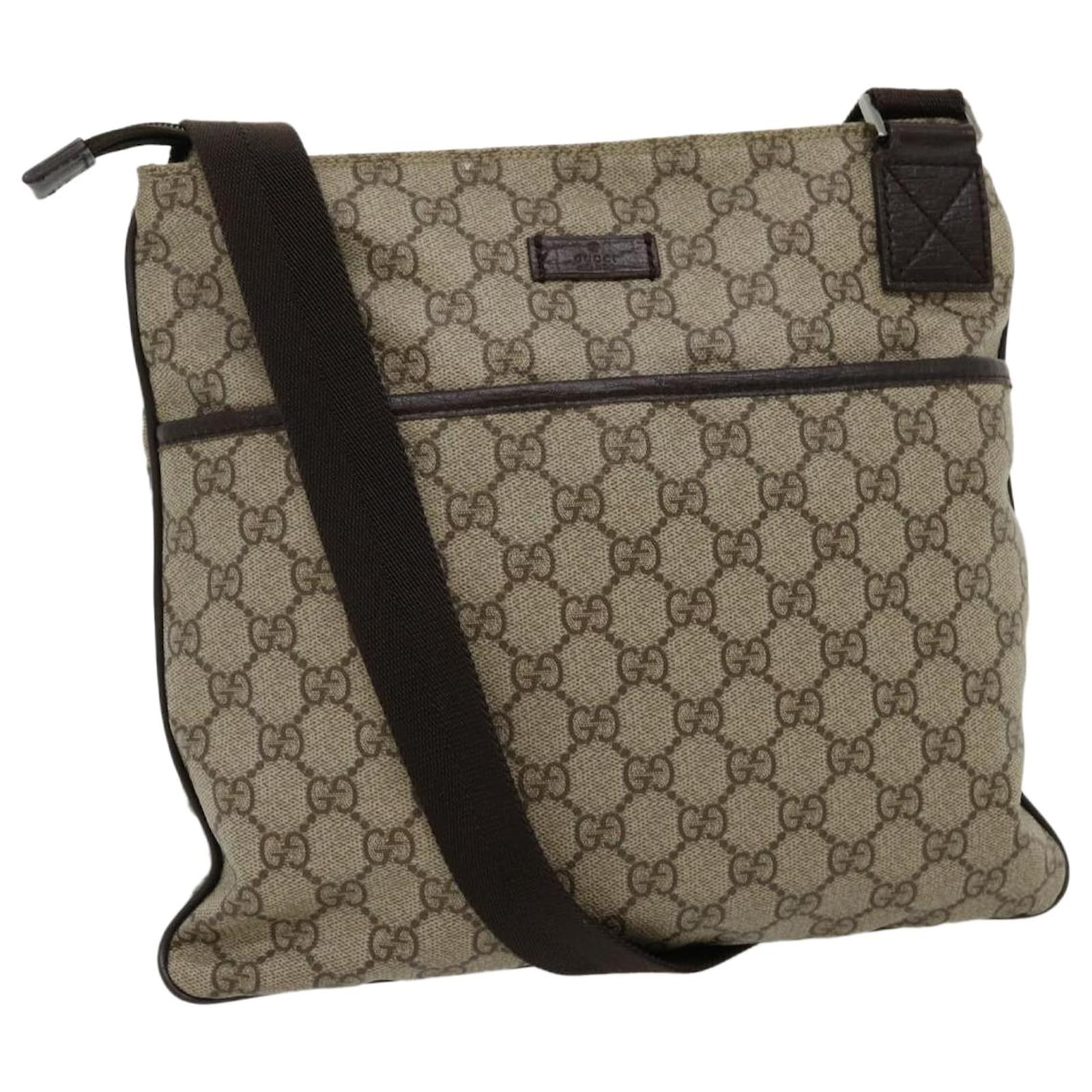 Gucci Dark Brown/Beige GG Supreme Canvas and Leather Messenger Bag Gucci |  The Luxury Closet