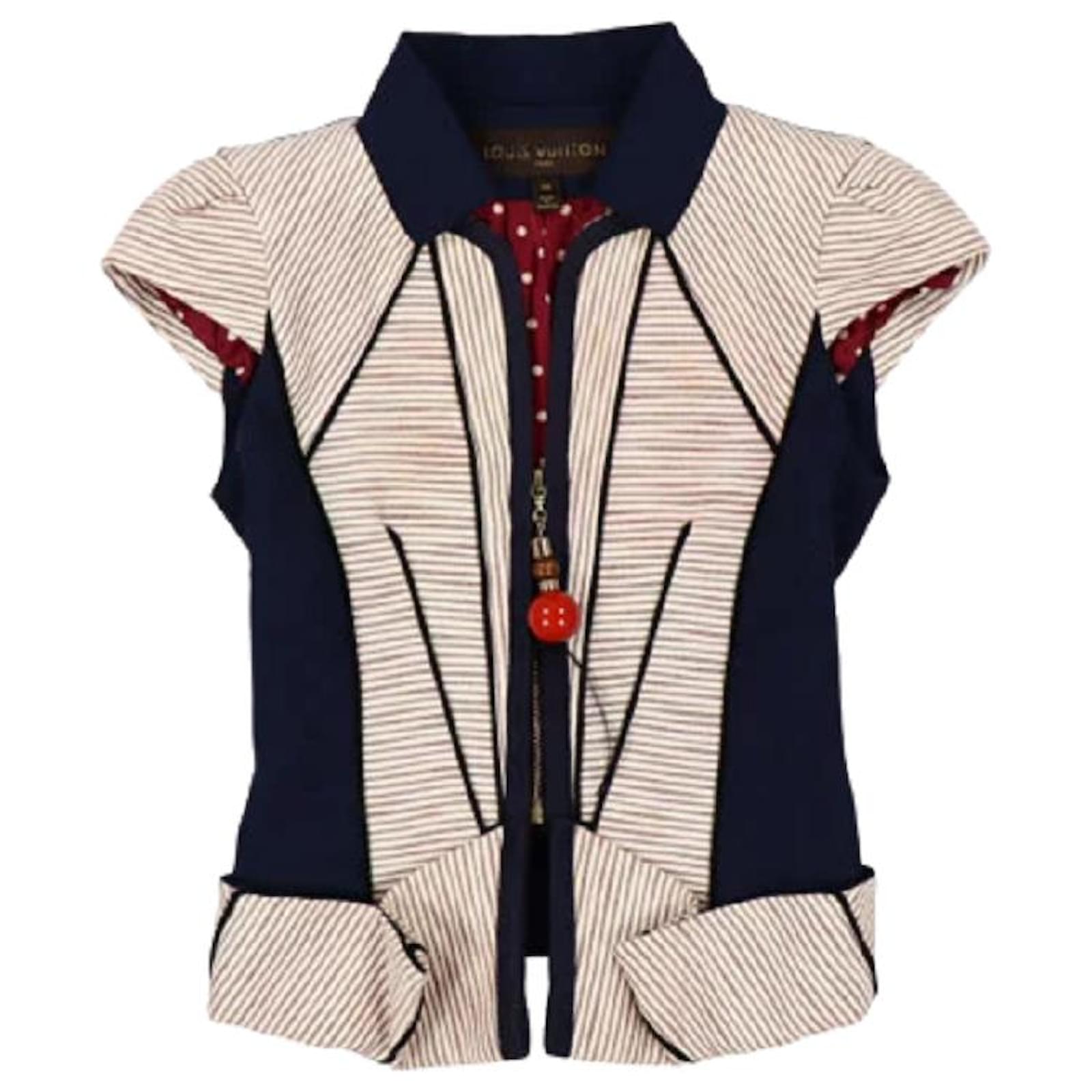 Louis Vuitton / LOUIS VUITTON jacket short sleeves striped pattern