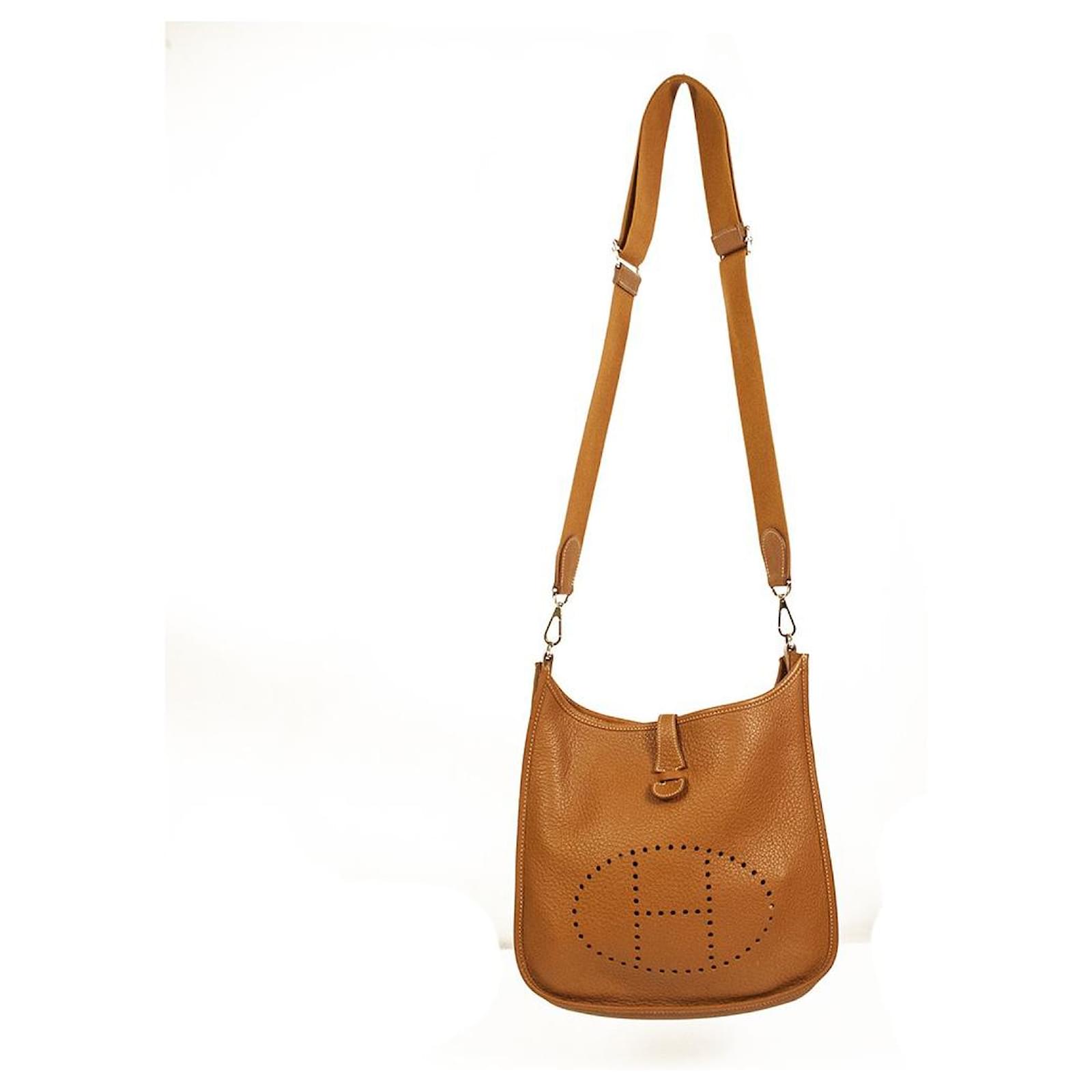 Hermès Hermes Evelyne III PM Borsa a tracolla in pelle marrone