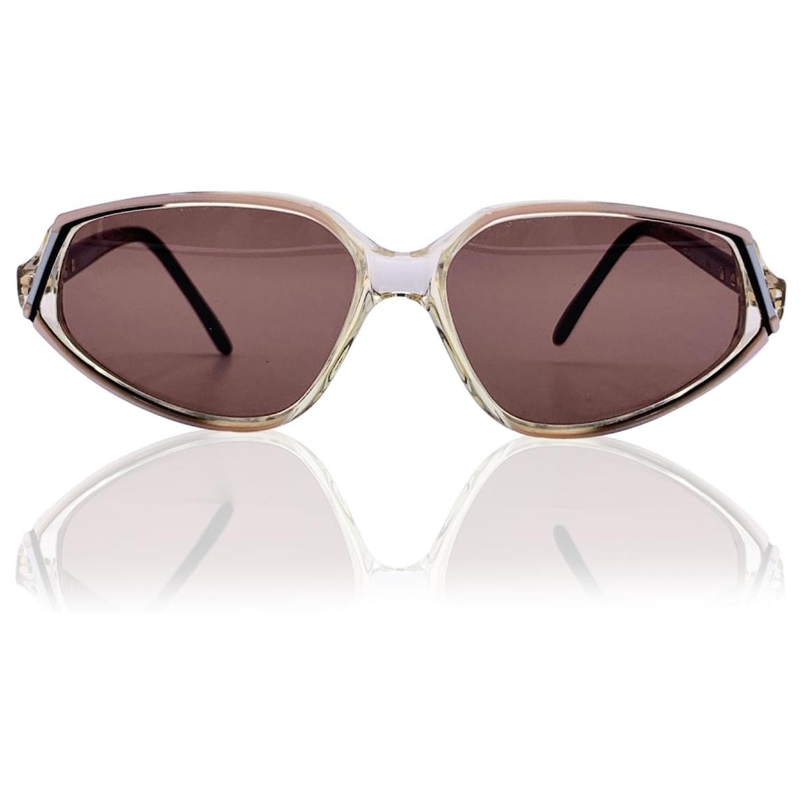Yves Saint Laurent Gafas de sol vintage para mujer Némesis 140MM Beige ref.615638 - Joli Closet