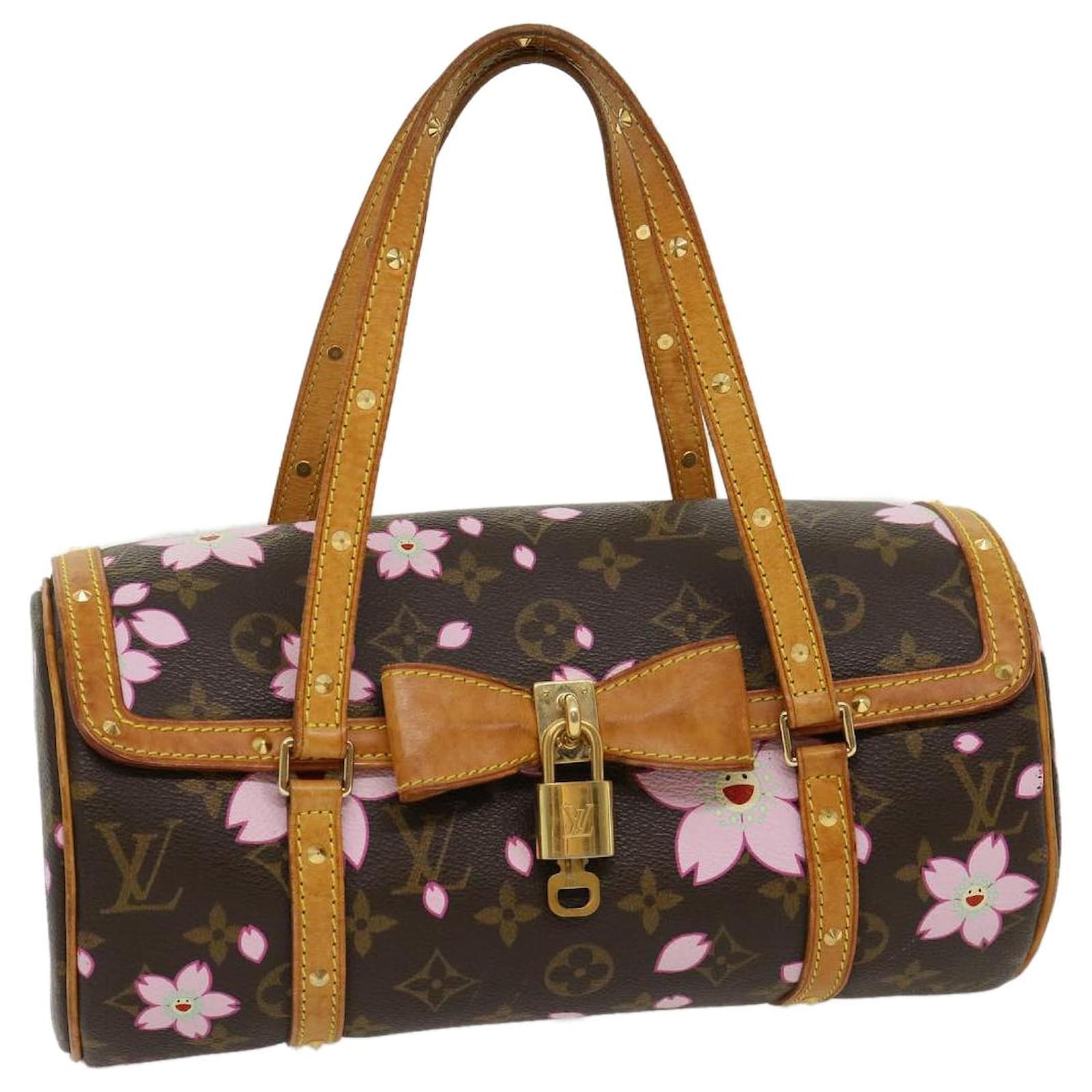 LOUIS VUITTON BAG 'Cherry Blossom' in Brown Monogram Canvas with