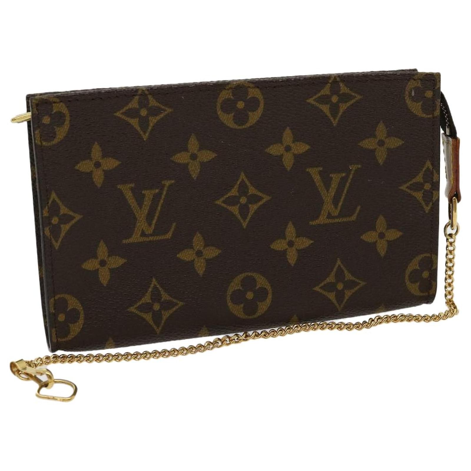 Louis Vuitton Monogram Canvas Street Style Chain Leather Folding