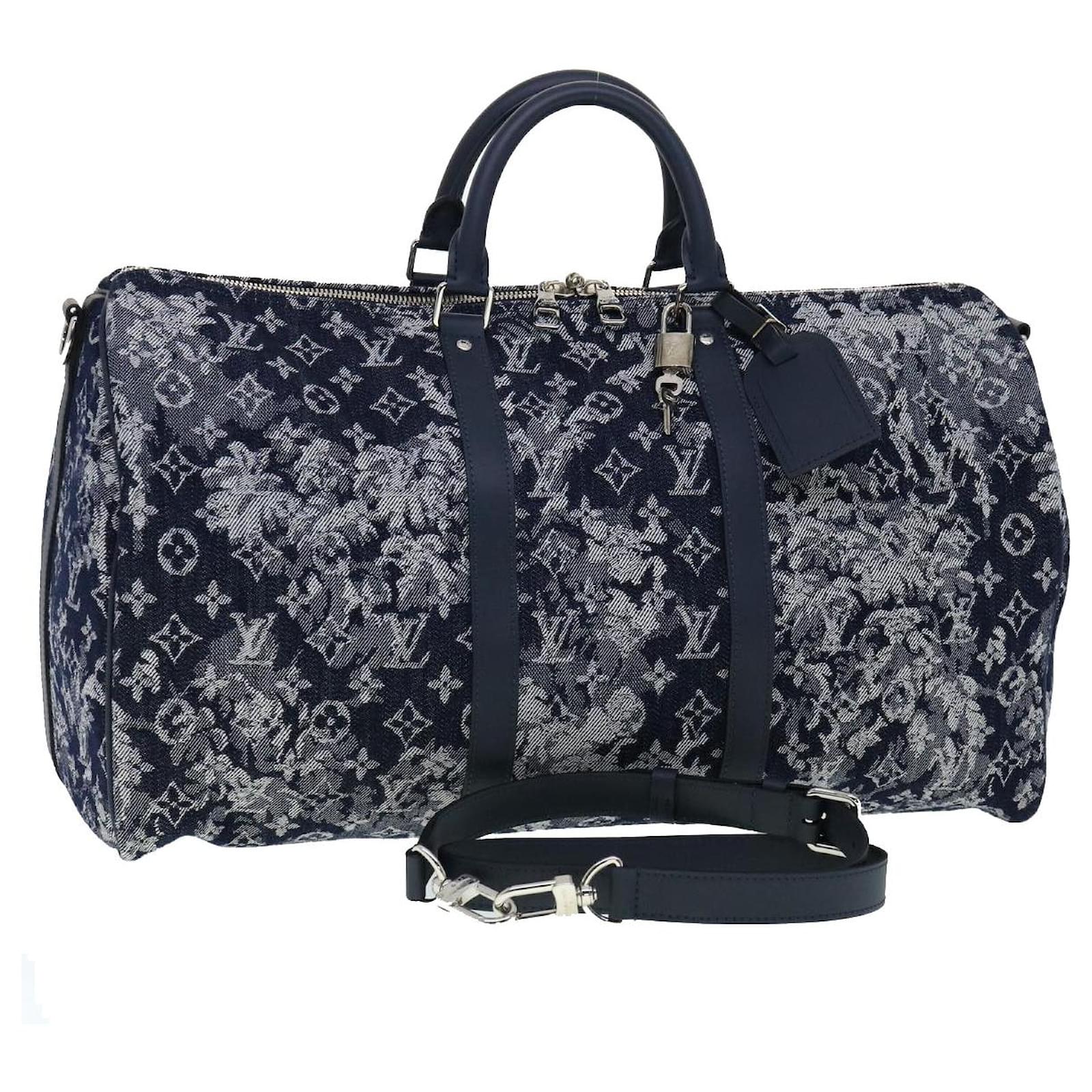 Louis Vuitton Keepall Bandouliere 50 Tapestry Blue Monogram
