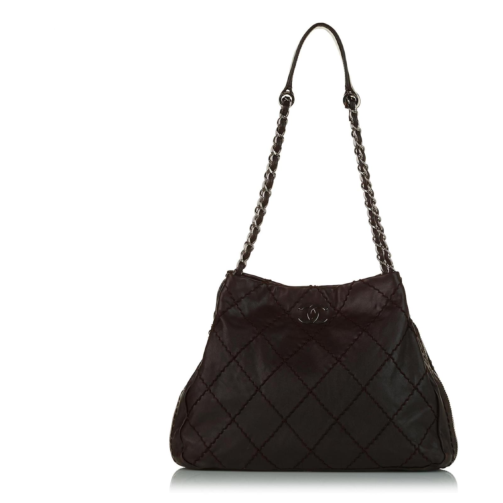 Chanel Black Expandable Zip Around Tote Bag Leather ref.617355 - Joli Closet