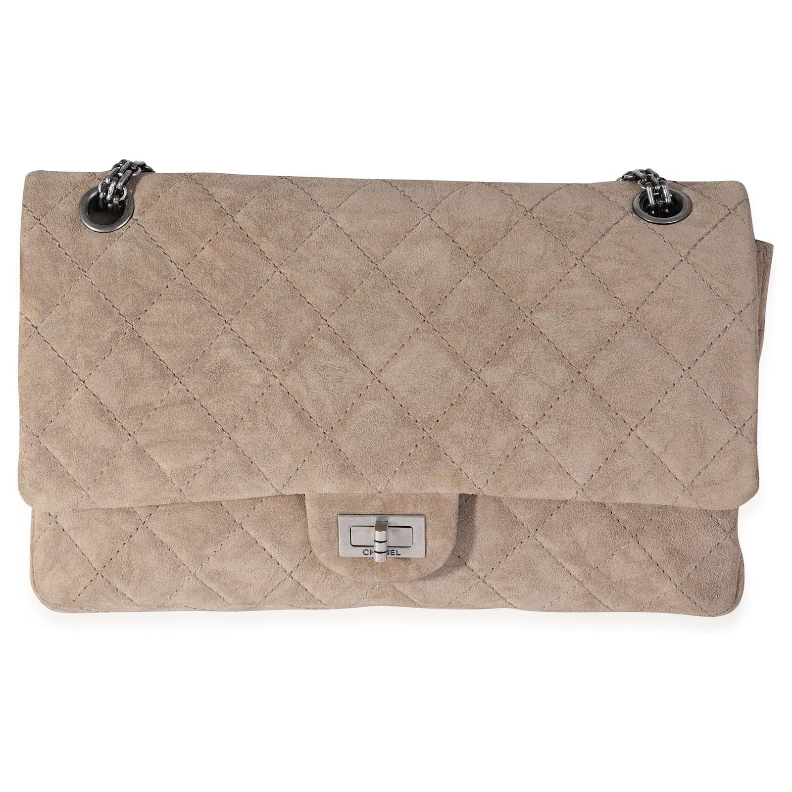 Chanel Beige Suede Calfskin 2.55 Reissue 226 Double Flap Bag Flesh  ref.617512 - Joli Closet