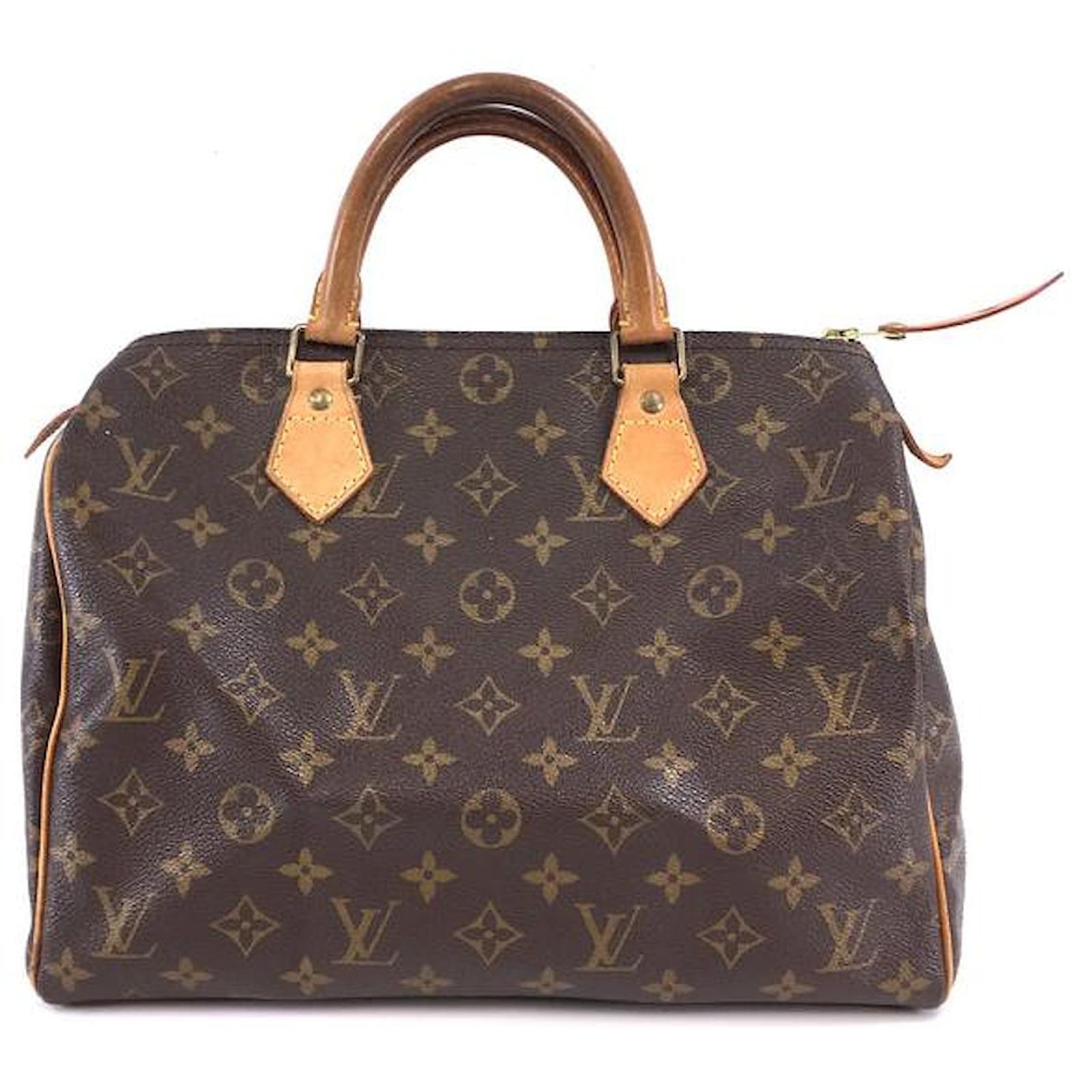 Louis Vuitton, Bags, Louis Vuitton Speedy Handbag Monogram Canvas 35  Brown