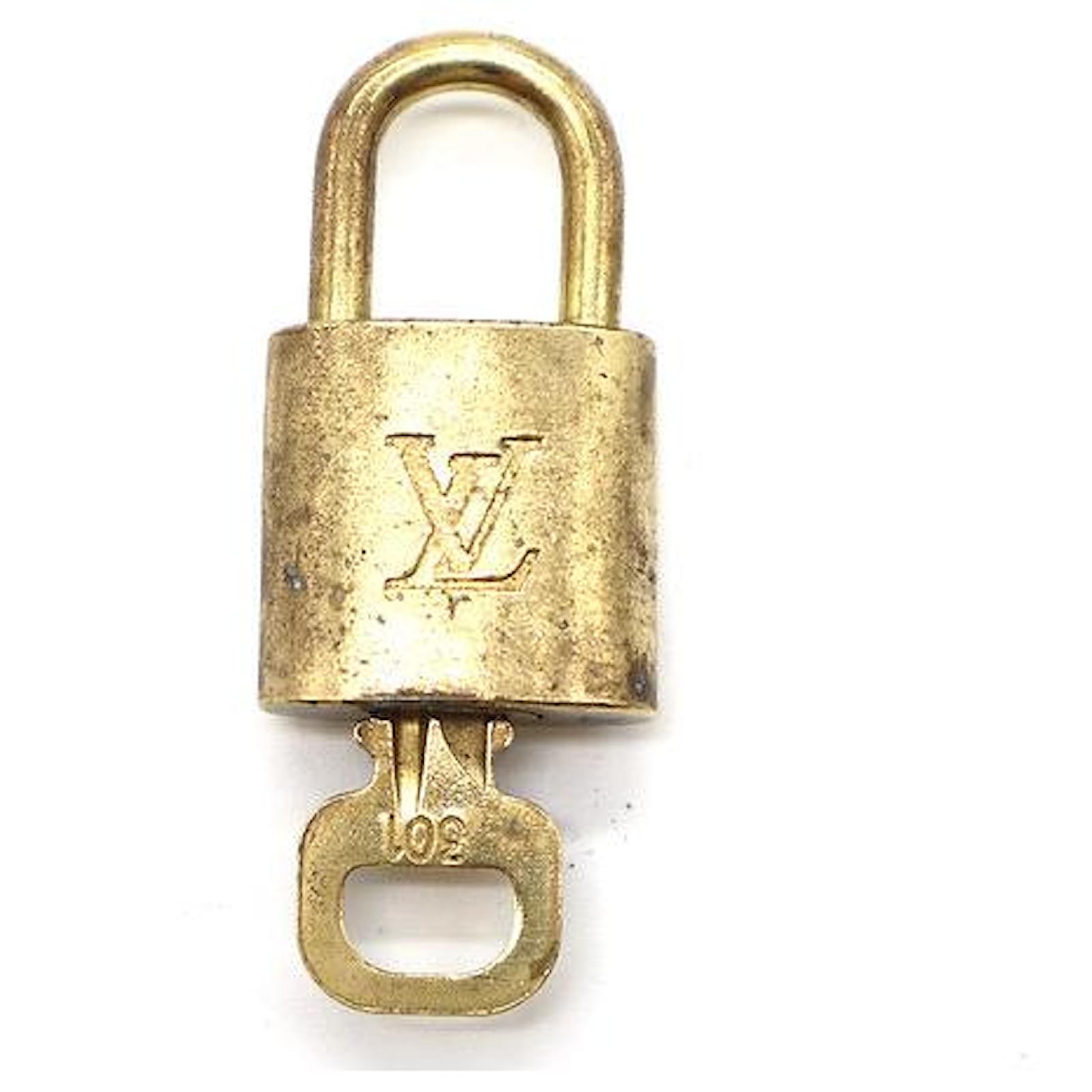 Authentic Brass Louis Vuitton Lock & Key Set