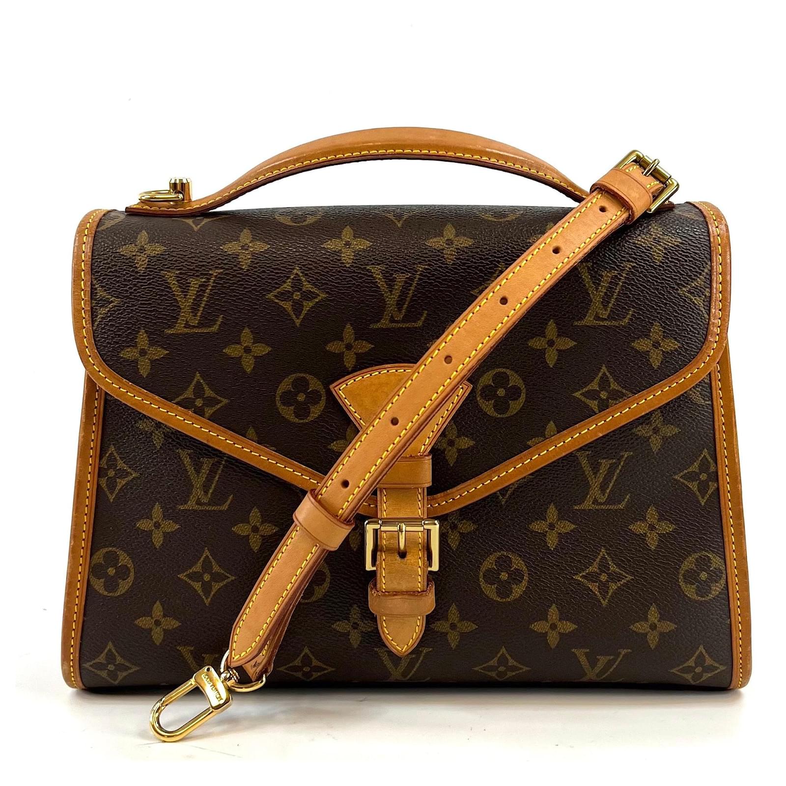 Beverly leather crossbody bag Louis Vuitton Brown in Leather