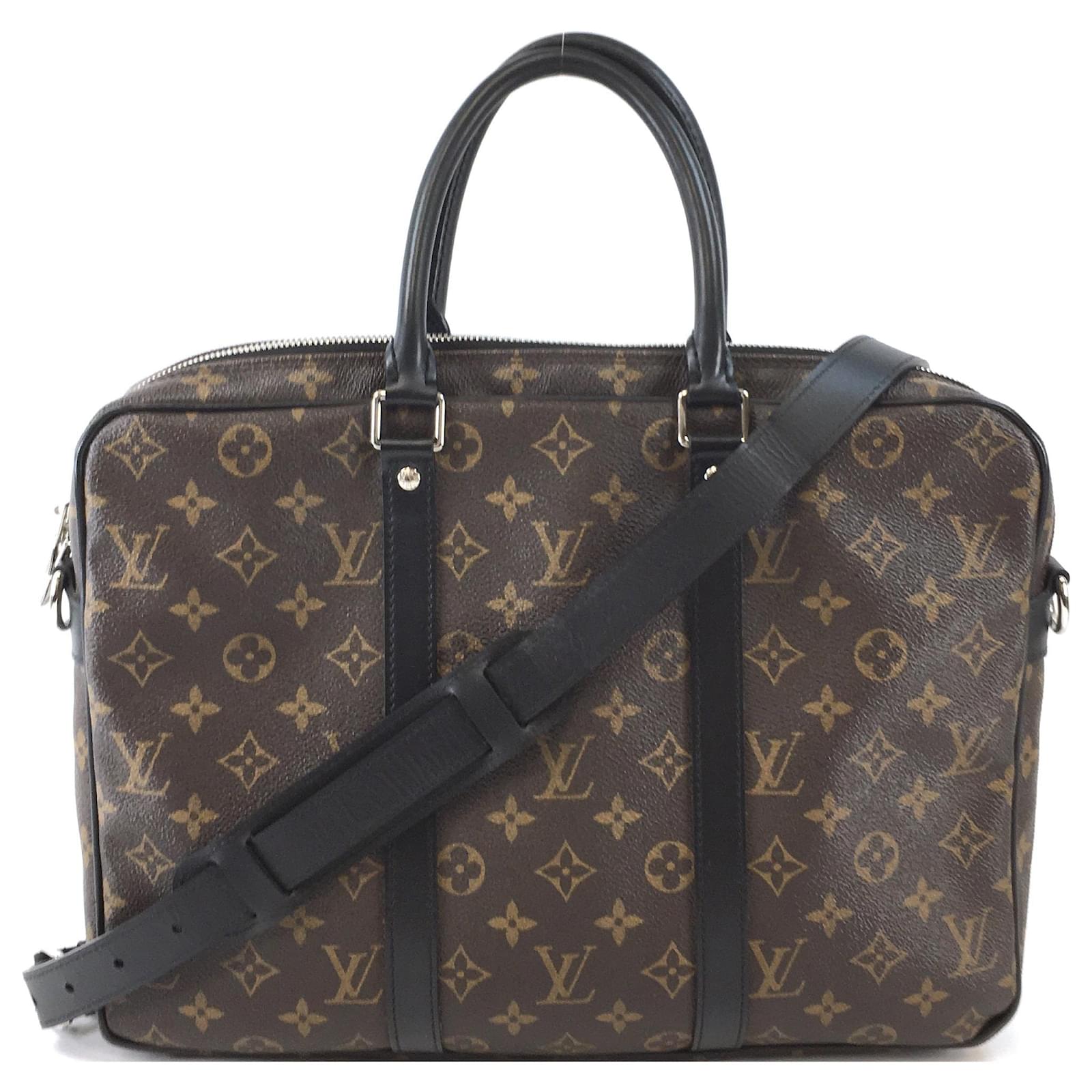 Louis Vuitton Porte Briefcase Brown Monogram Canvas Laptop Bag 