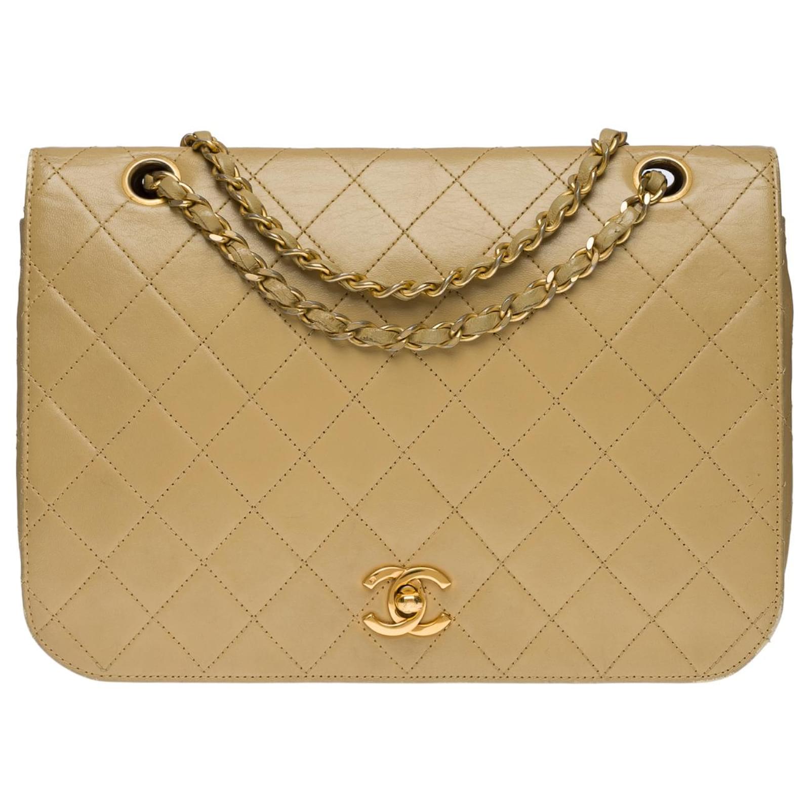 Chanel Gold Metallic Quilted Lambskin Flap Bag Gold Hardware, 2022