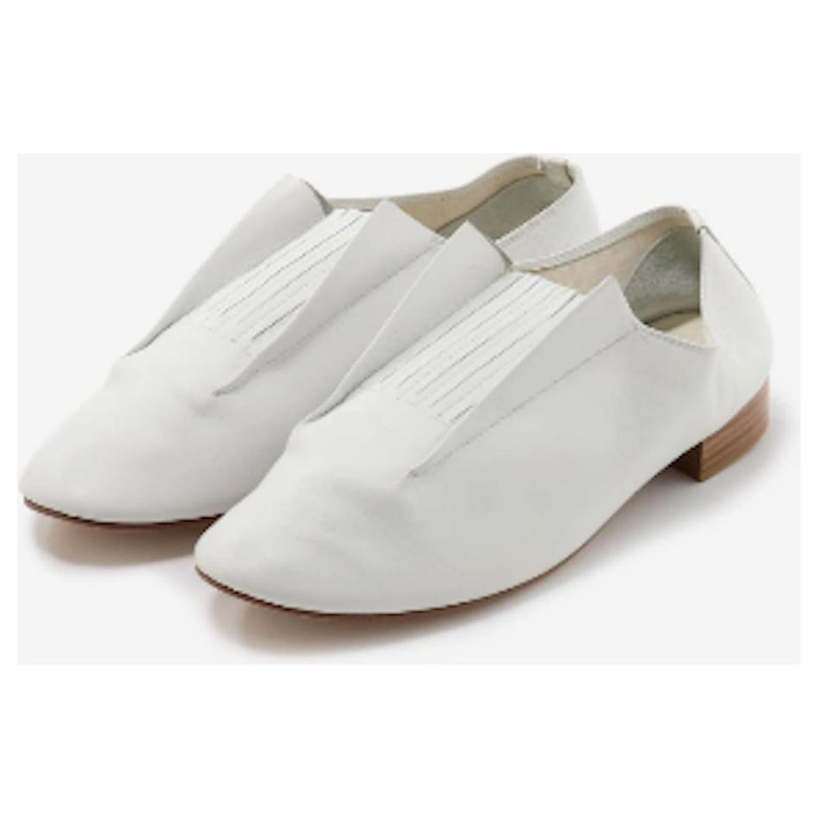 REPETTO X Yohji Yamamoto - New white leather loafers ref