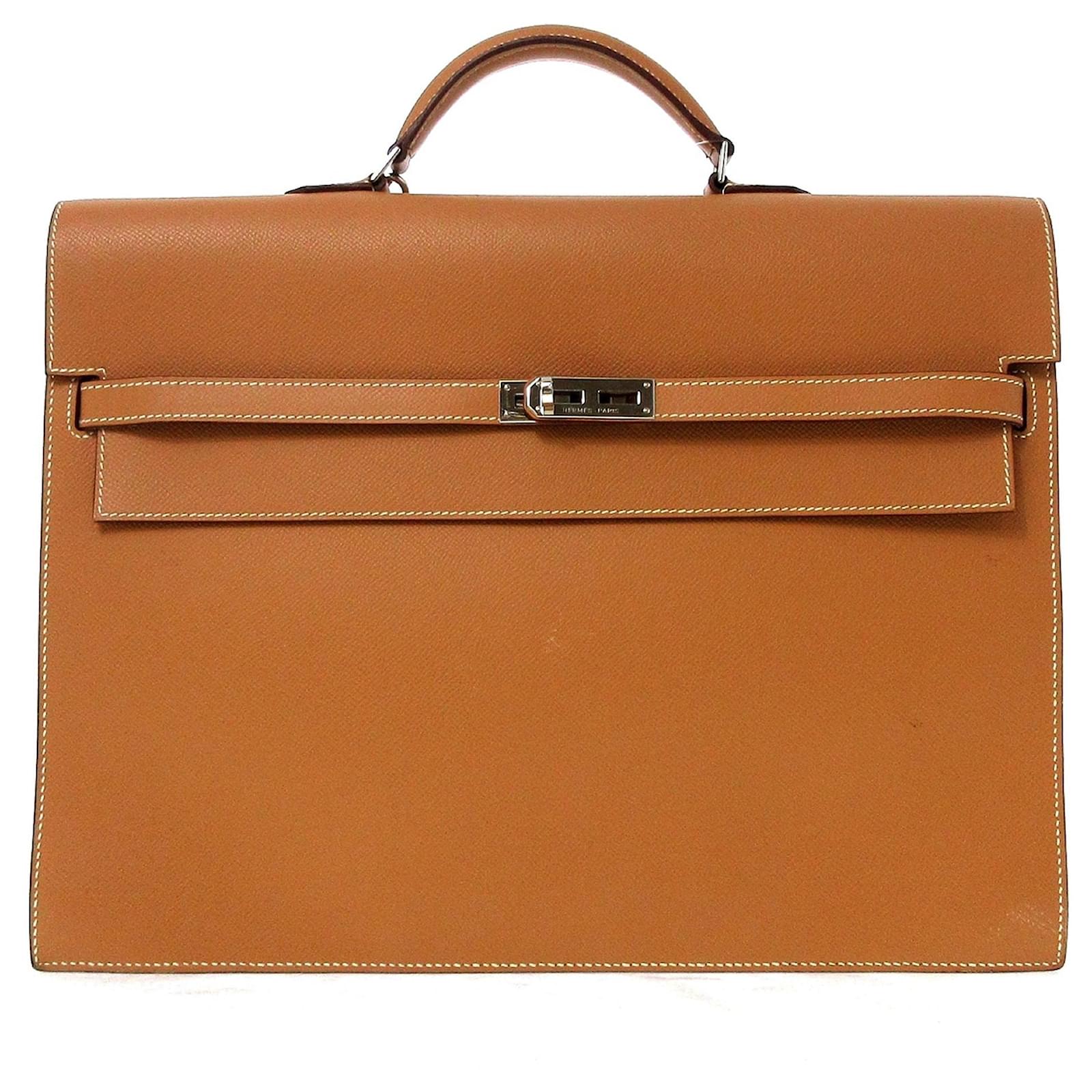 Hermès Hermes Brown Epsom Kelly Depeches Leather Pony-style