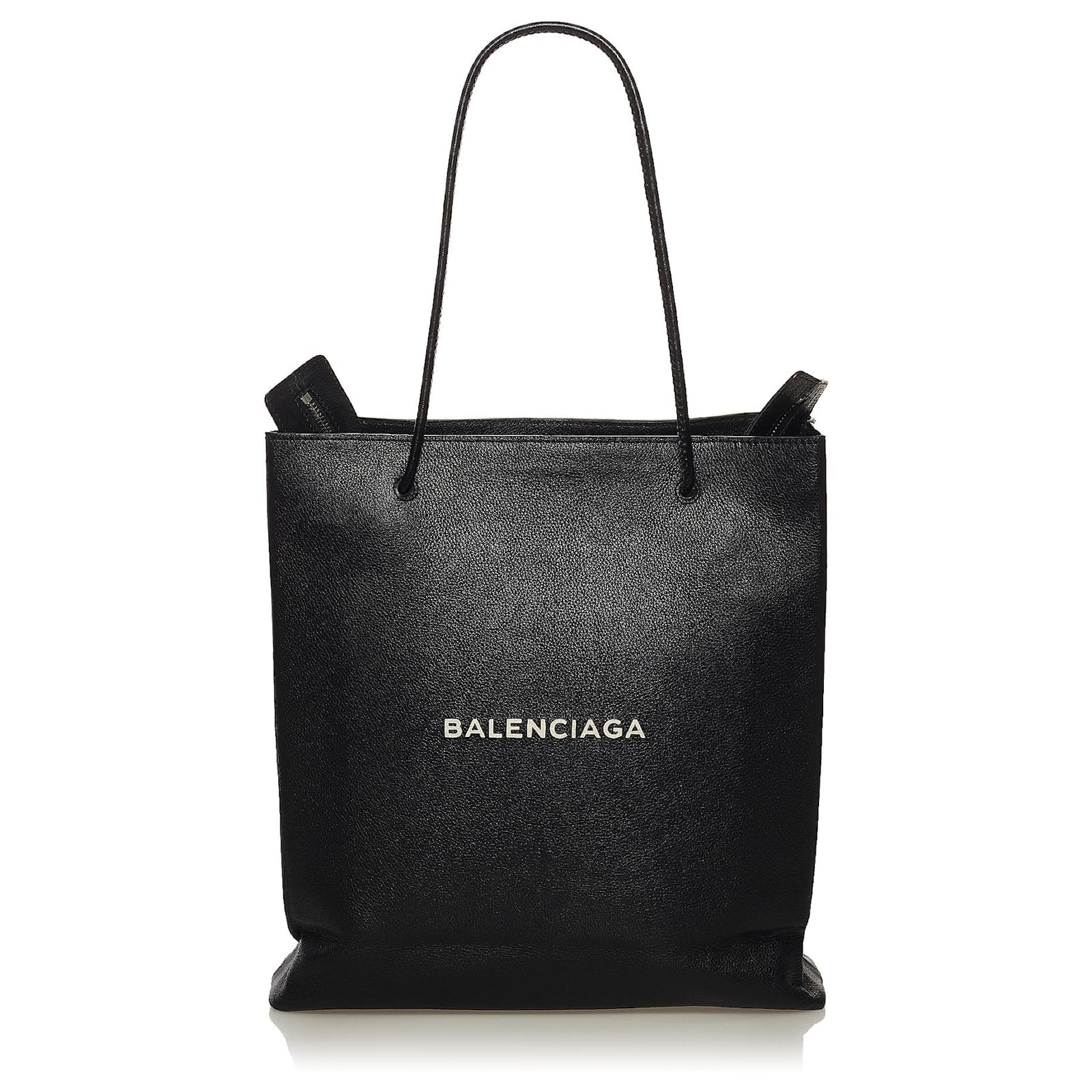 Balenciaga Black North South Shopping Tote Bag Leather Pony-style ...