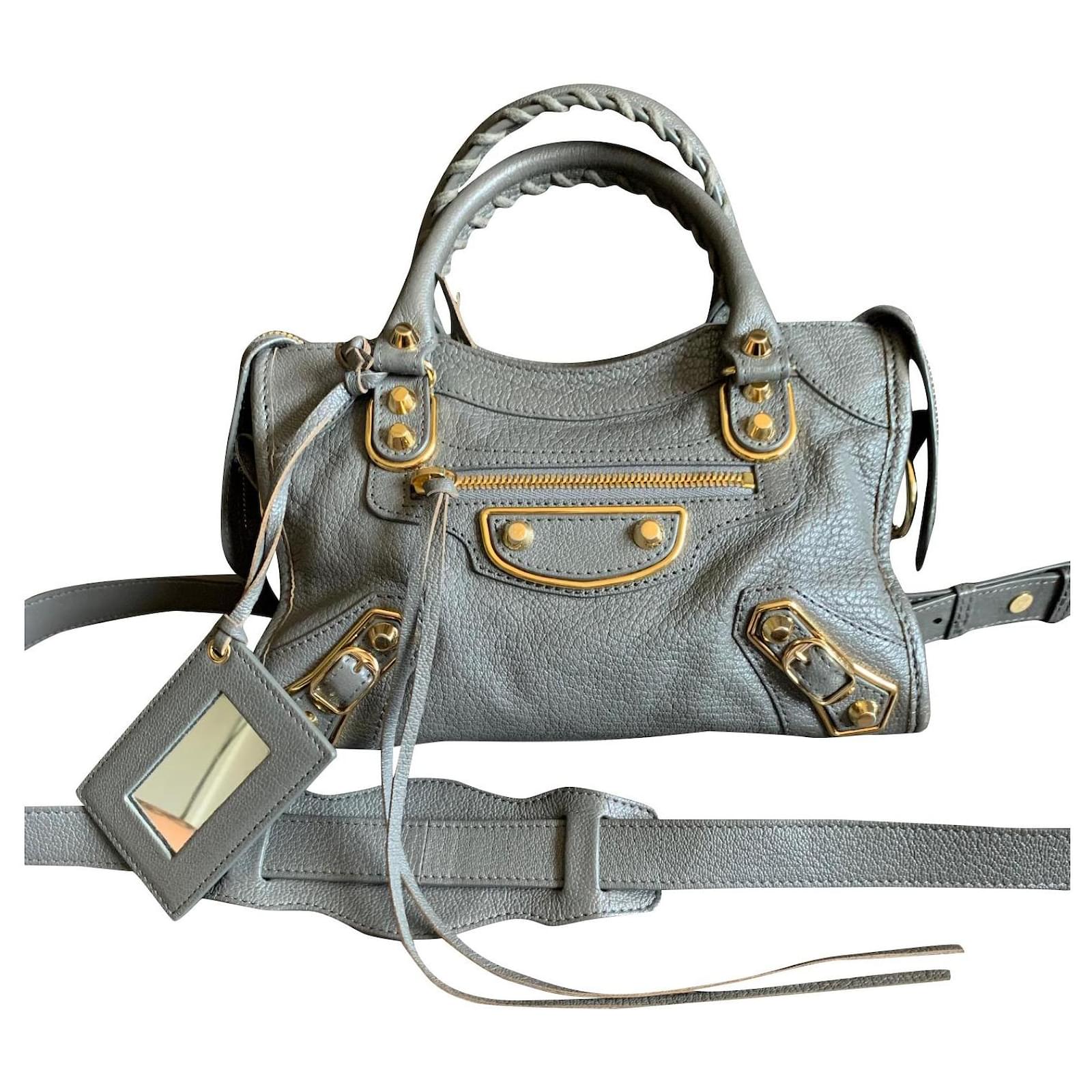Balenciaga Classic City Mini Purse Handbag Crossbody Purple Silver  eBay