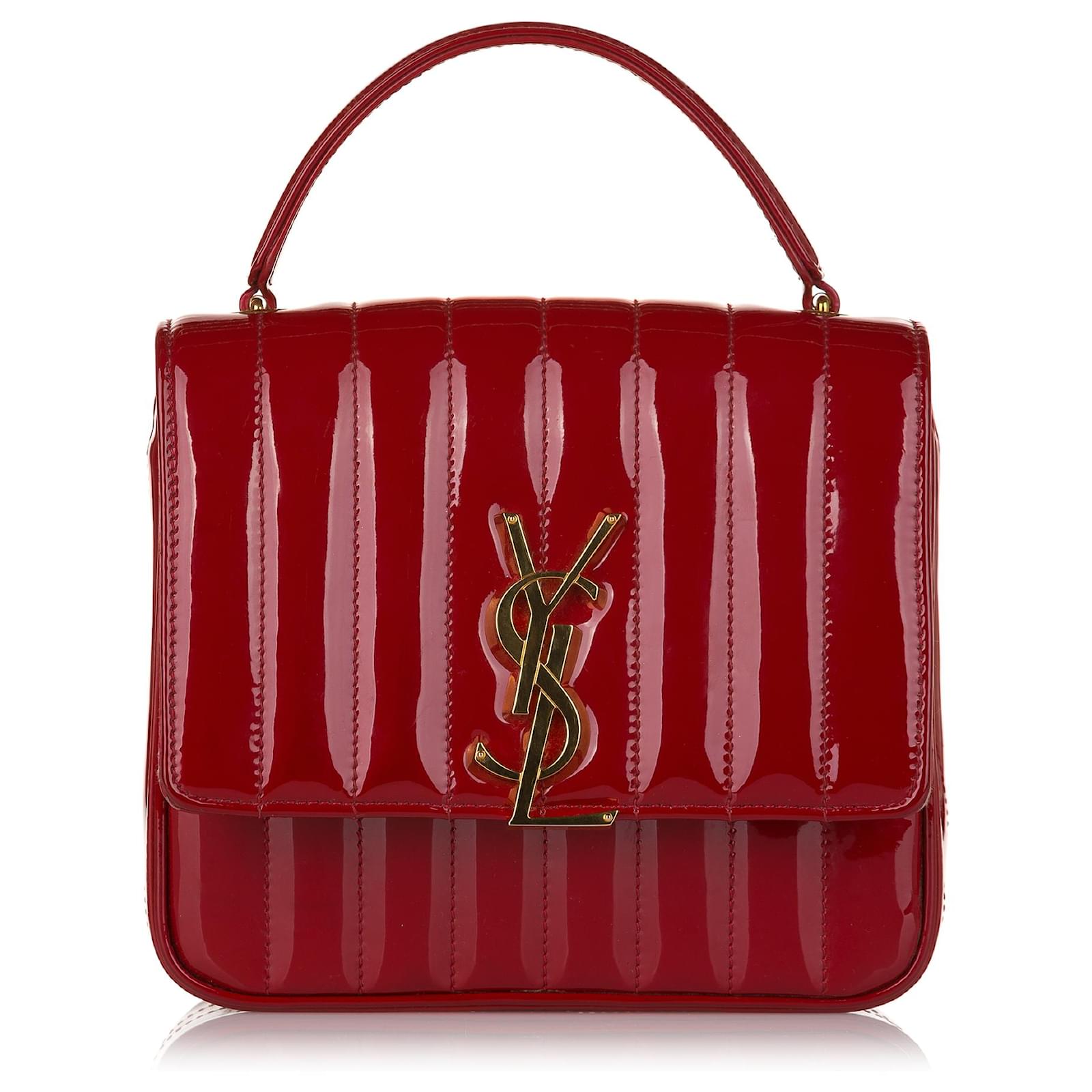 Sac A Main Avec Bandoulière Pour Femme Sac A Épaule En Cuir Verni Pu Rouge[H1036