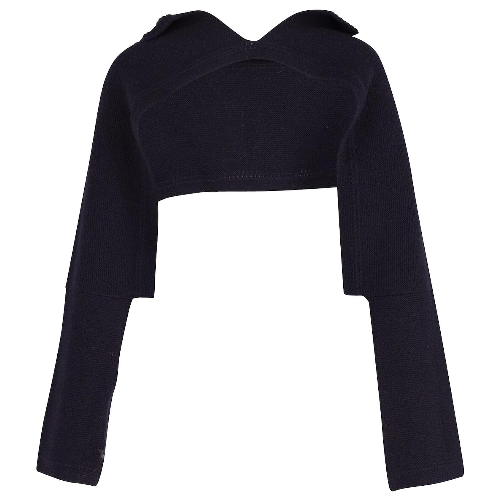 Loewe Polo Neck Bolero In Navy Blue Wool ref.620300 - Joli Closet