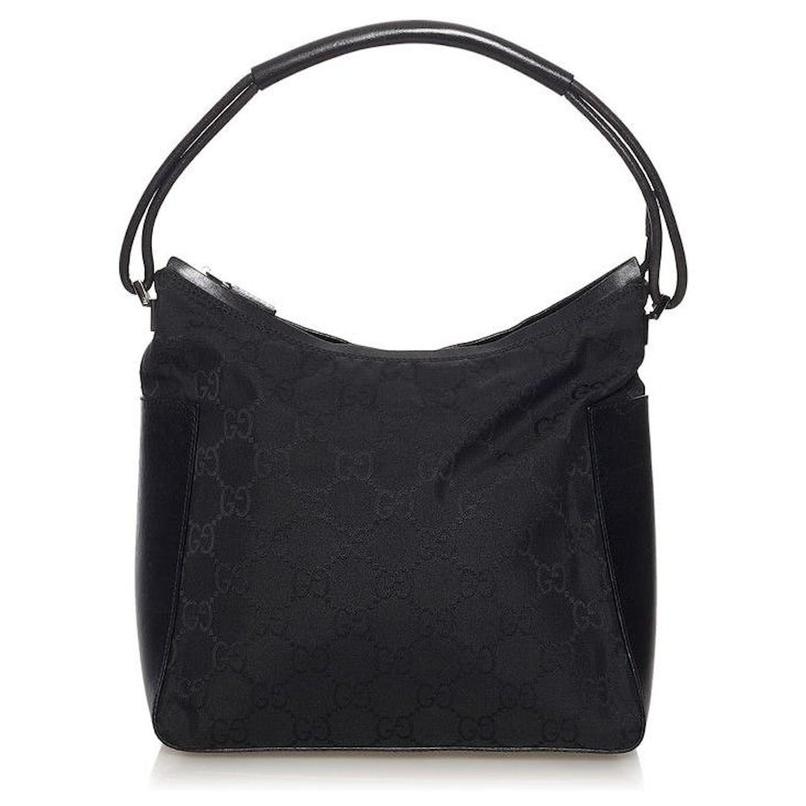 Gucci GG Canvas Shoulder Bag Black Cloth ref.621222 Joli Closet