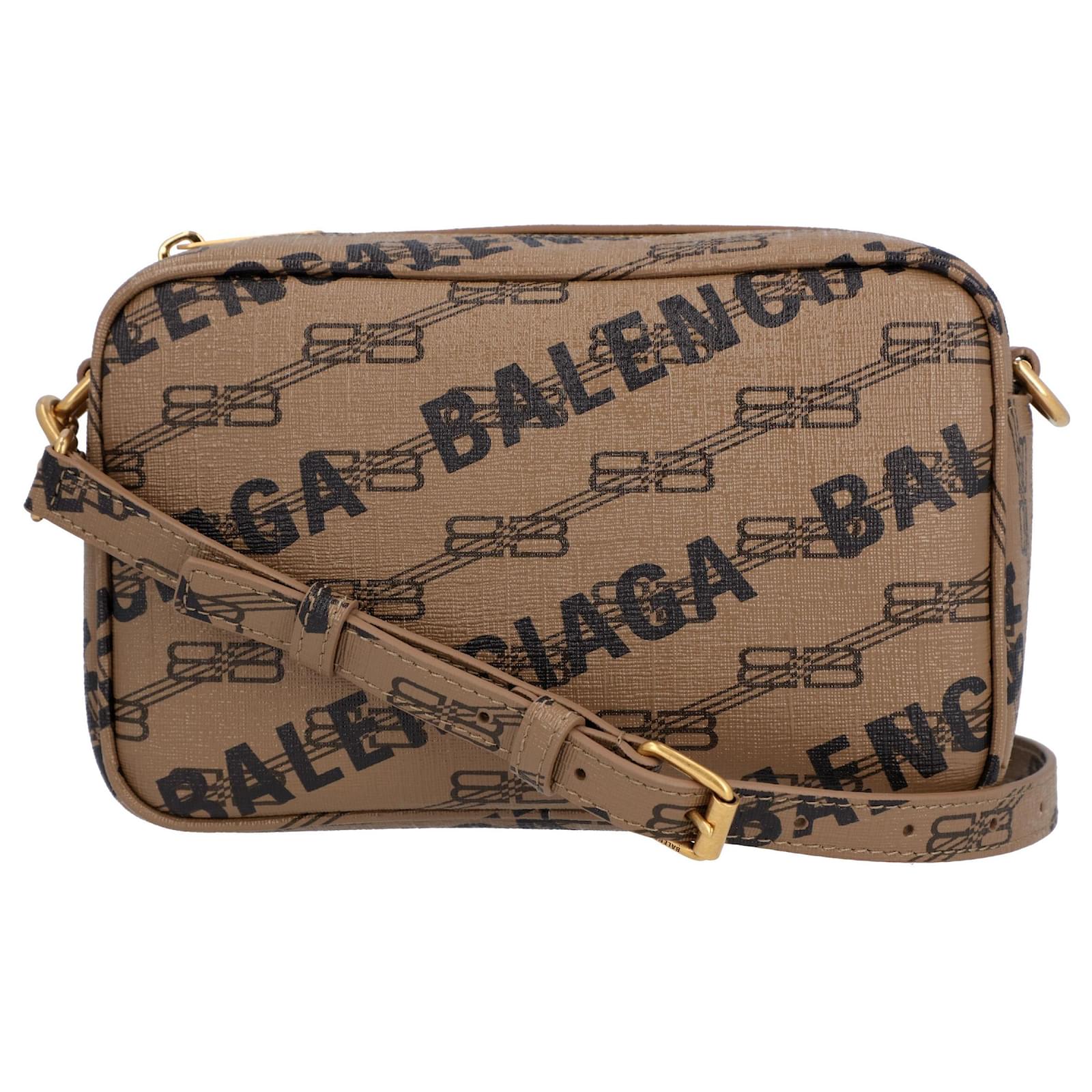 Balenciaga Women Signature Small Camera Bag in Beige calf Pony-style calfskin ref.621410 - Joli Closet