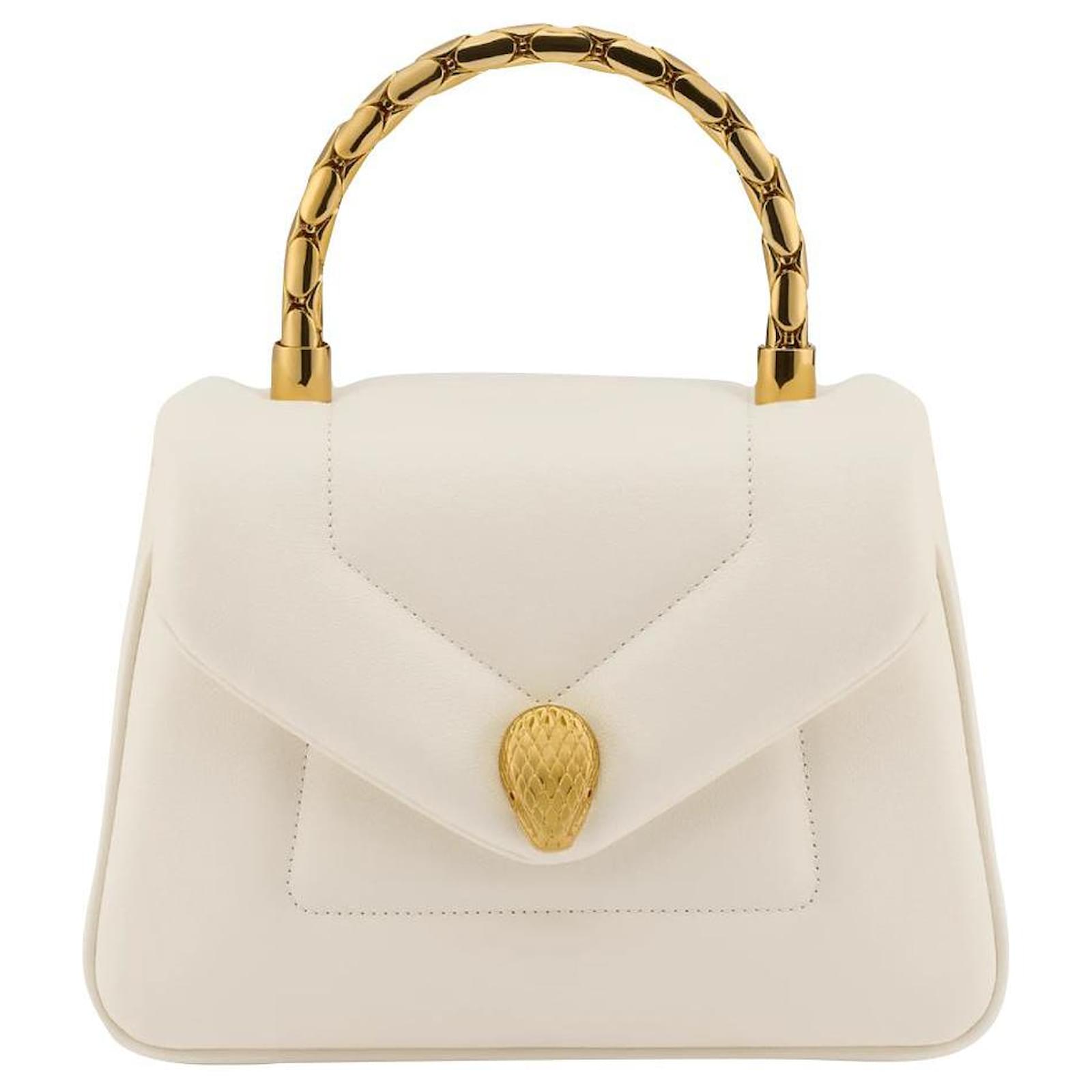 Serpenti leather handbag Bvlgari White in Leather - 32615103