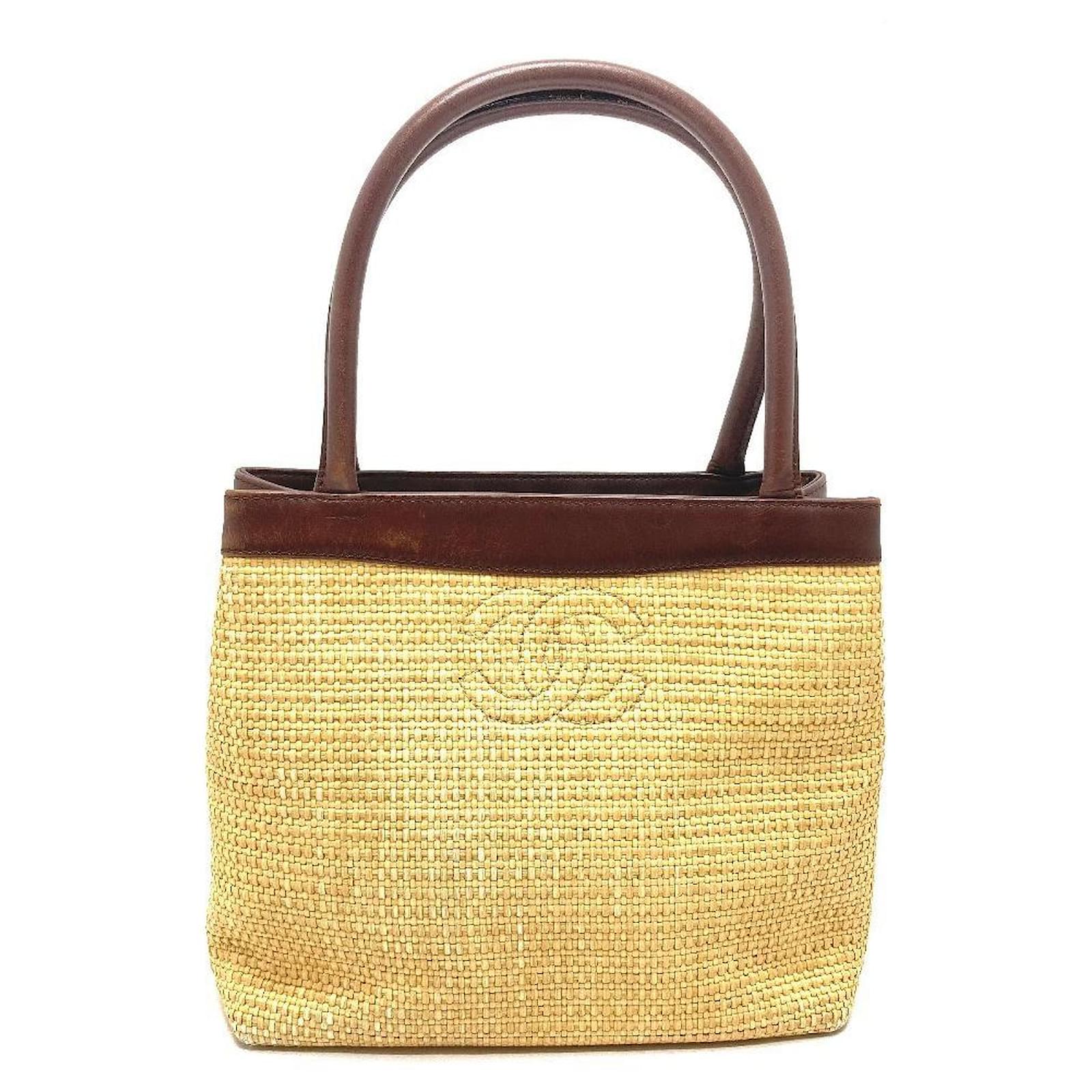 CHANEL Chanel CC Coco Mark Shoulder Basket Bag Tote Bag Straw
