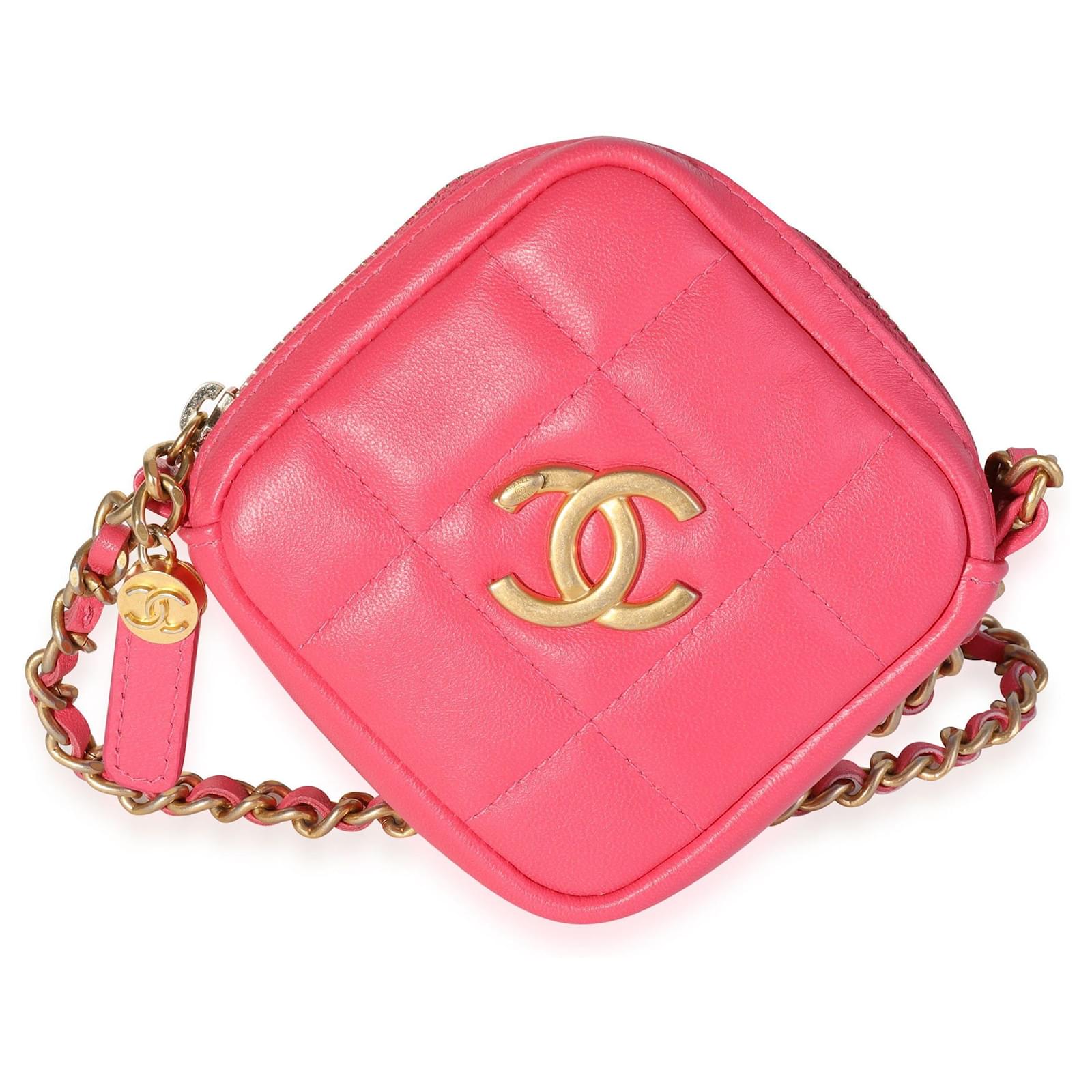 Chanel Hot Pink Quilted Lambskin Diamond Crossbody Bag Leather ref.622665 -  Joli Closet