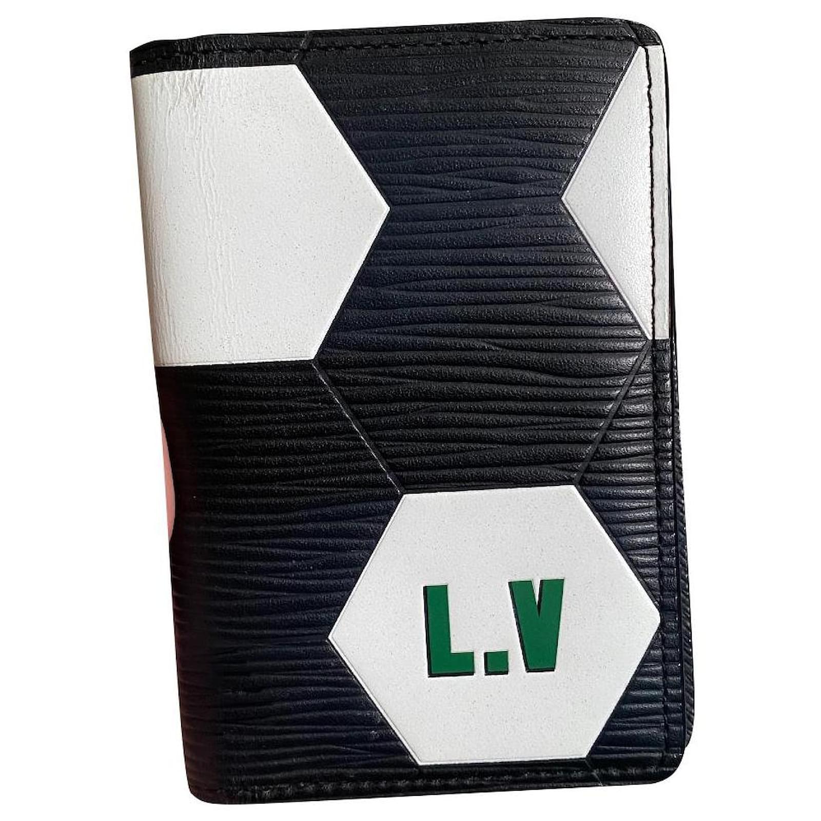 Louis Vuitton pocket organizer FiFA Black White Leather ref.622713