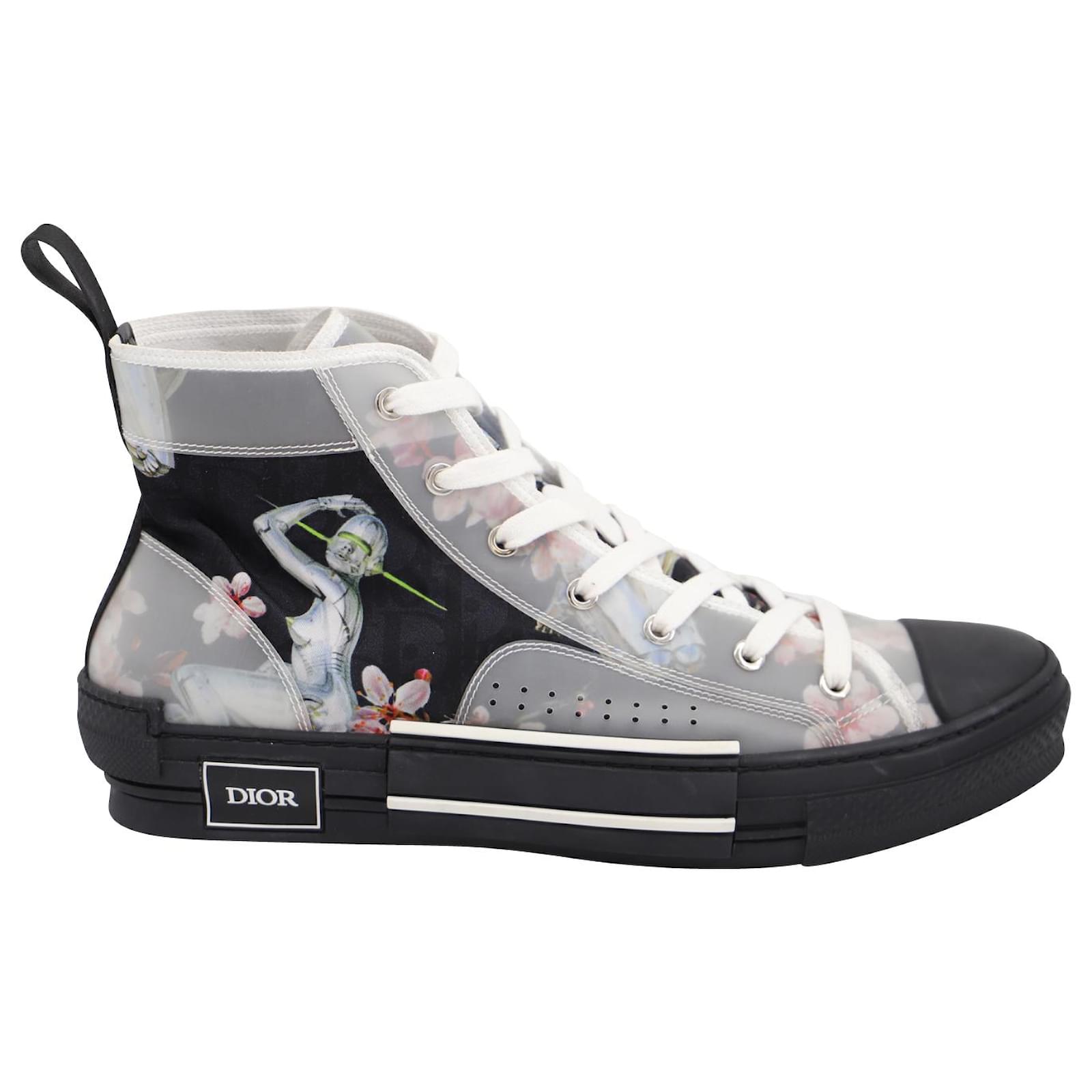 Dior Fusion Technical Canvas High-top Sneaker in Black