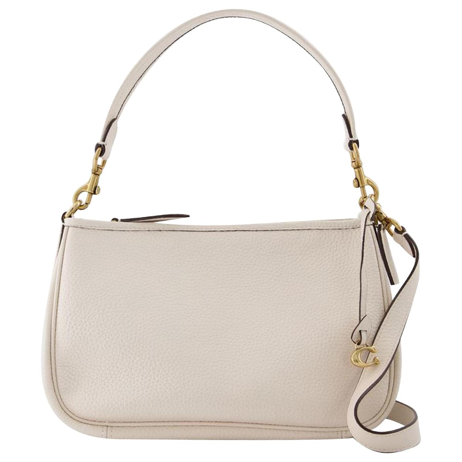 Coach Soft Pebble Leather Cary Crossbody White ref.622986 - Joli Closet