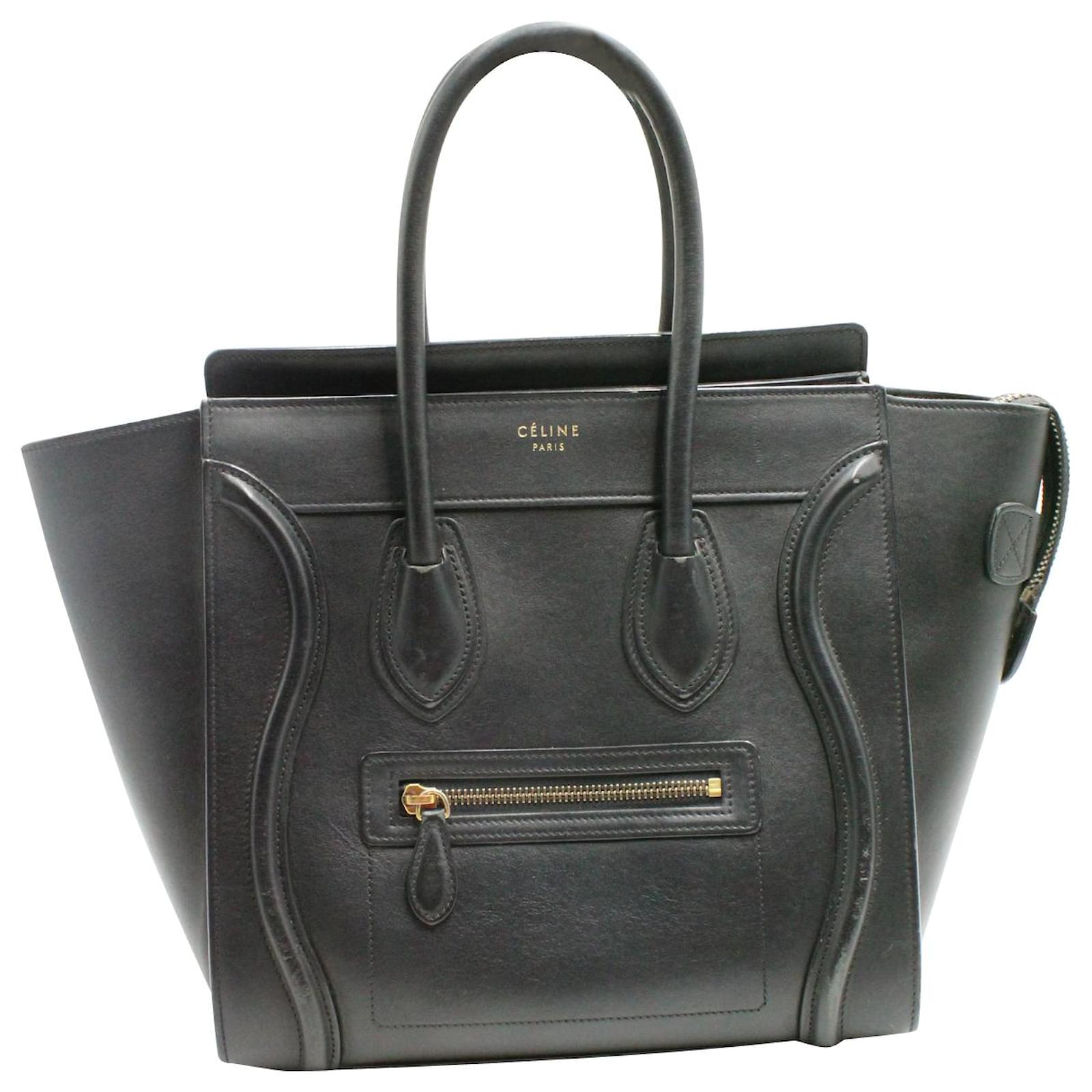 Céline Celine Luggage Tote Bag in Black Leather ref.623000 Joli Closet