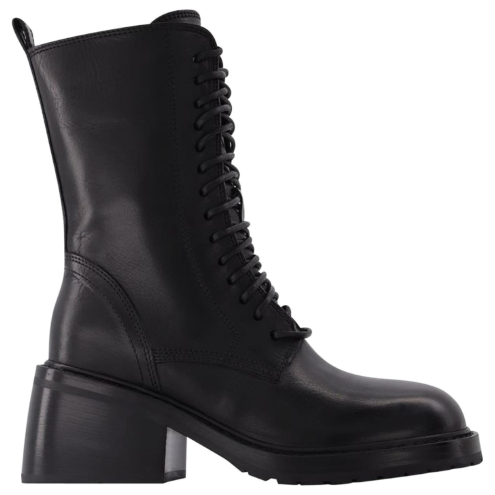 Ann Demeulemeester Heike Ankle Boots in Black Leather ref.623006 - Joli ...