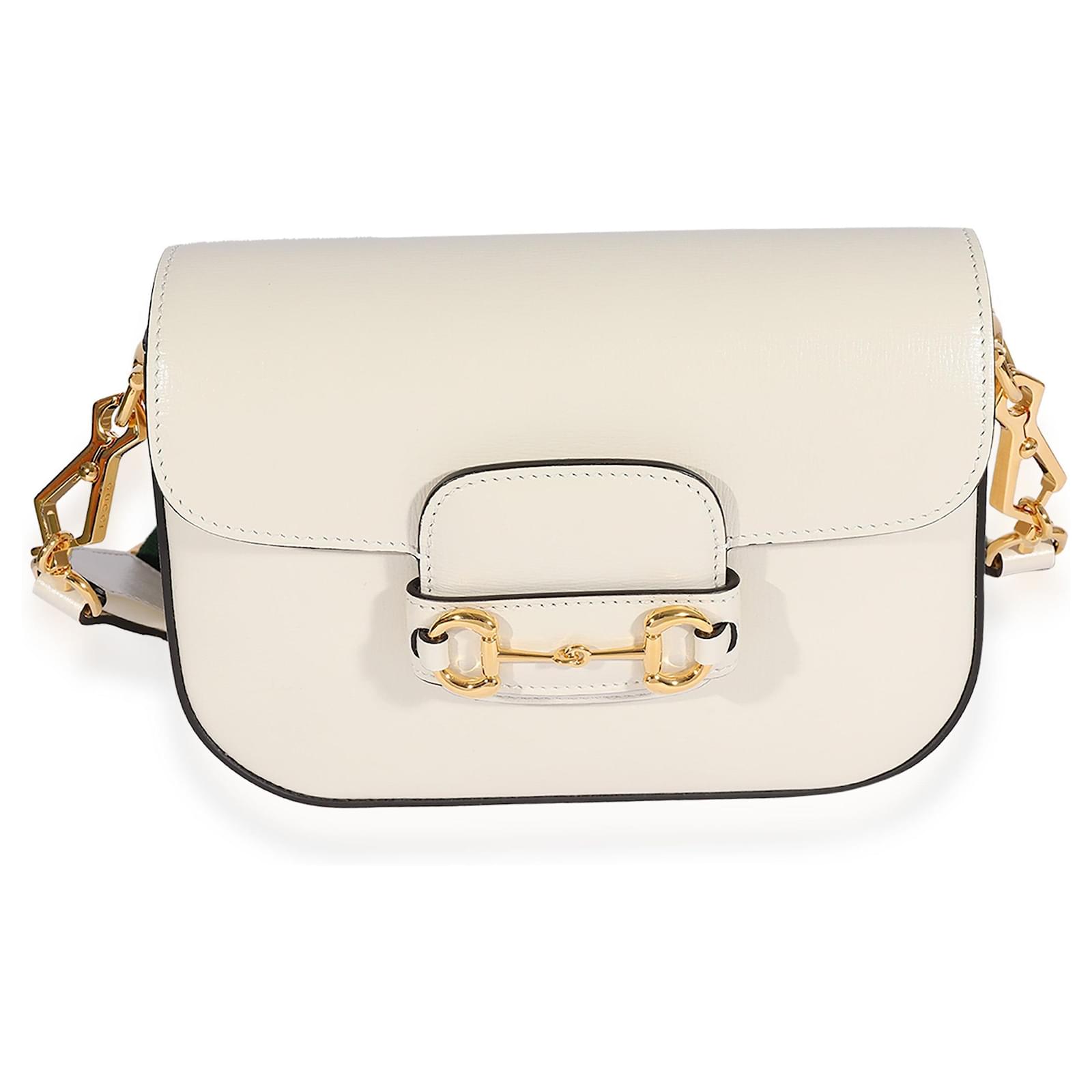 Gucci Horsebit 1955 mini bag in white leather