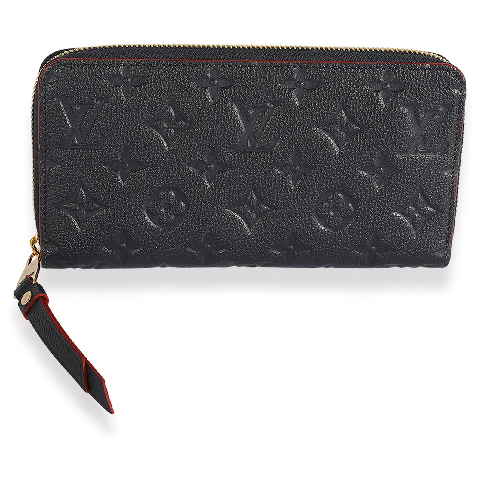 Louis Vuitton Marine Rouge Monogram Empreinte Zippy Wallet Black