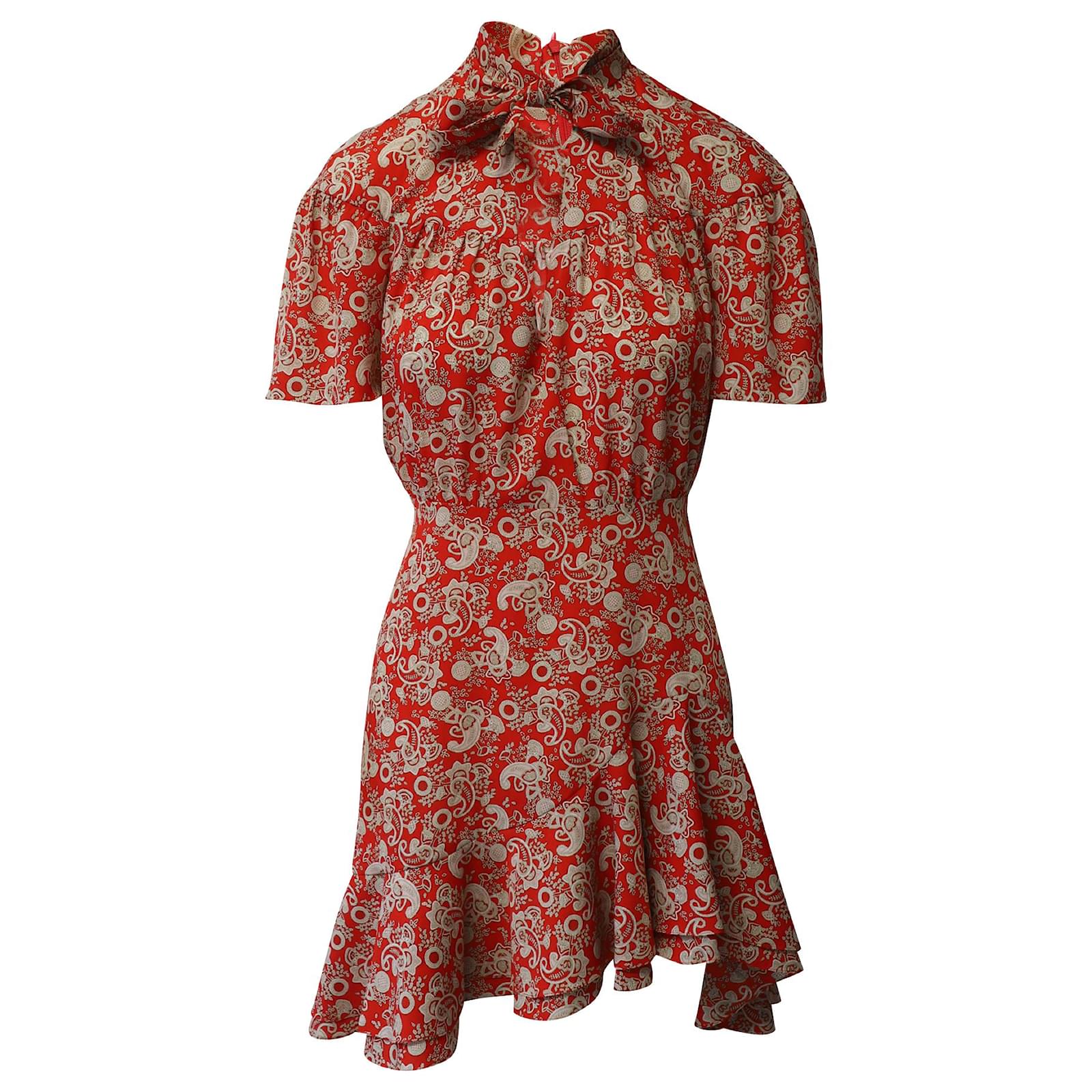 Vestido corto con estampado de paisley de Sandro Paris en