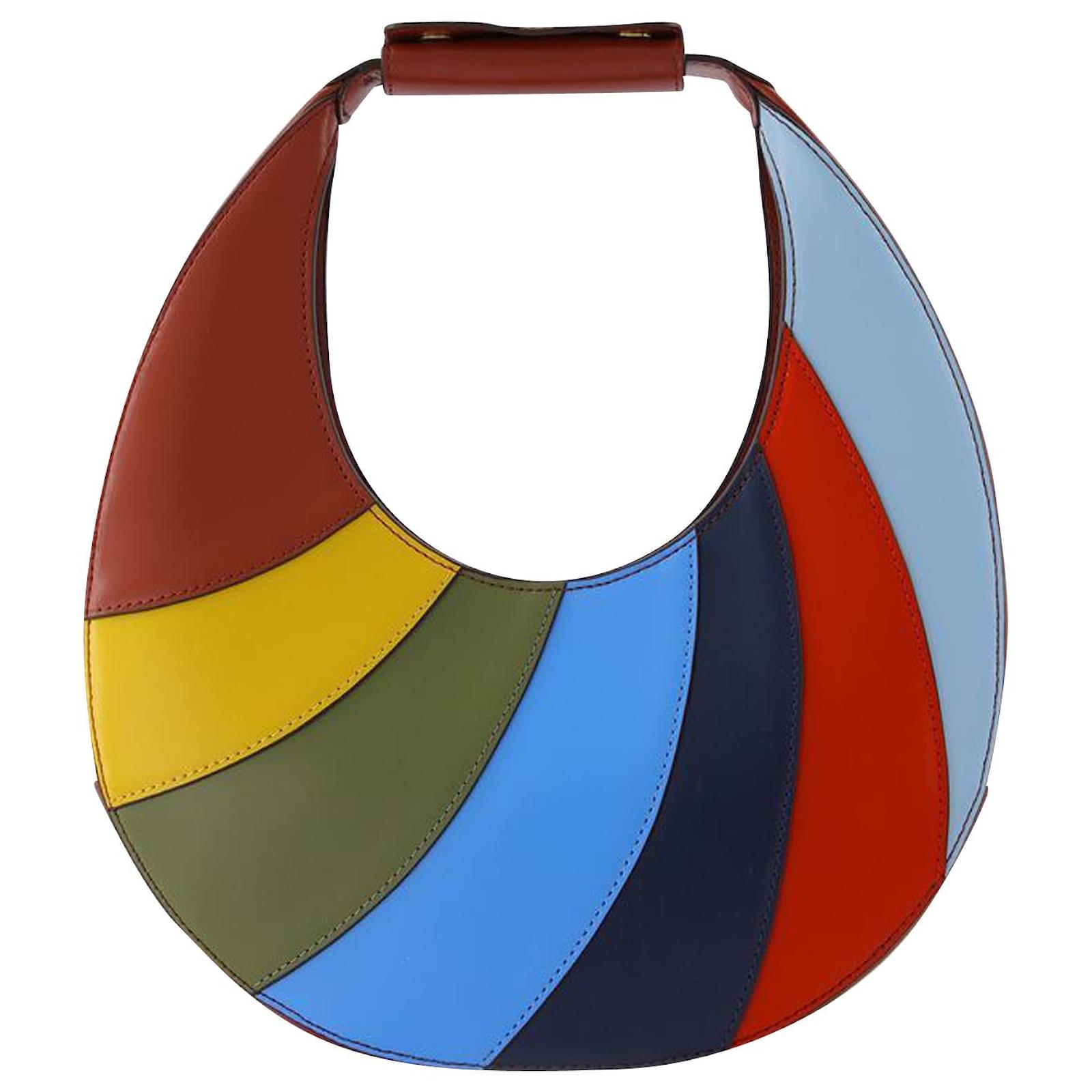 Staud Riviera Moon Tote Bag in Rainbow Leather Multiple colors ref