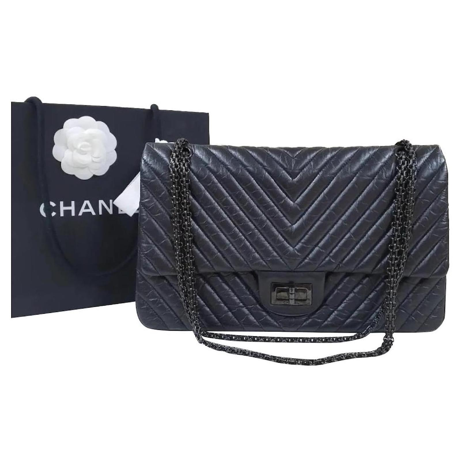 Chanel 2.55 Reissue 255 Calf SO Black