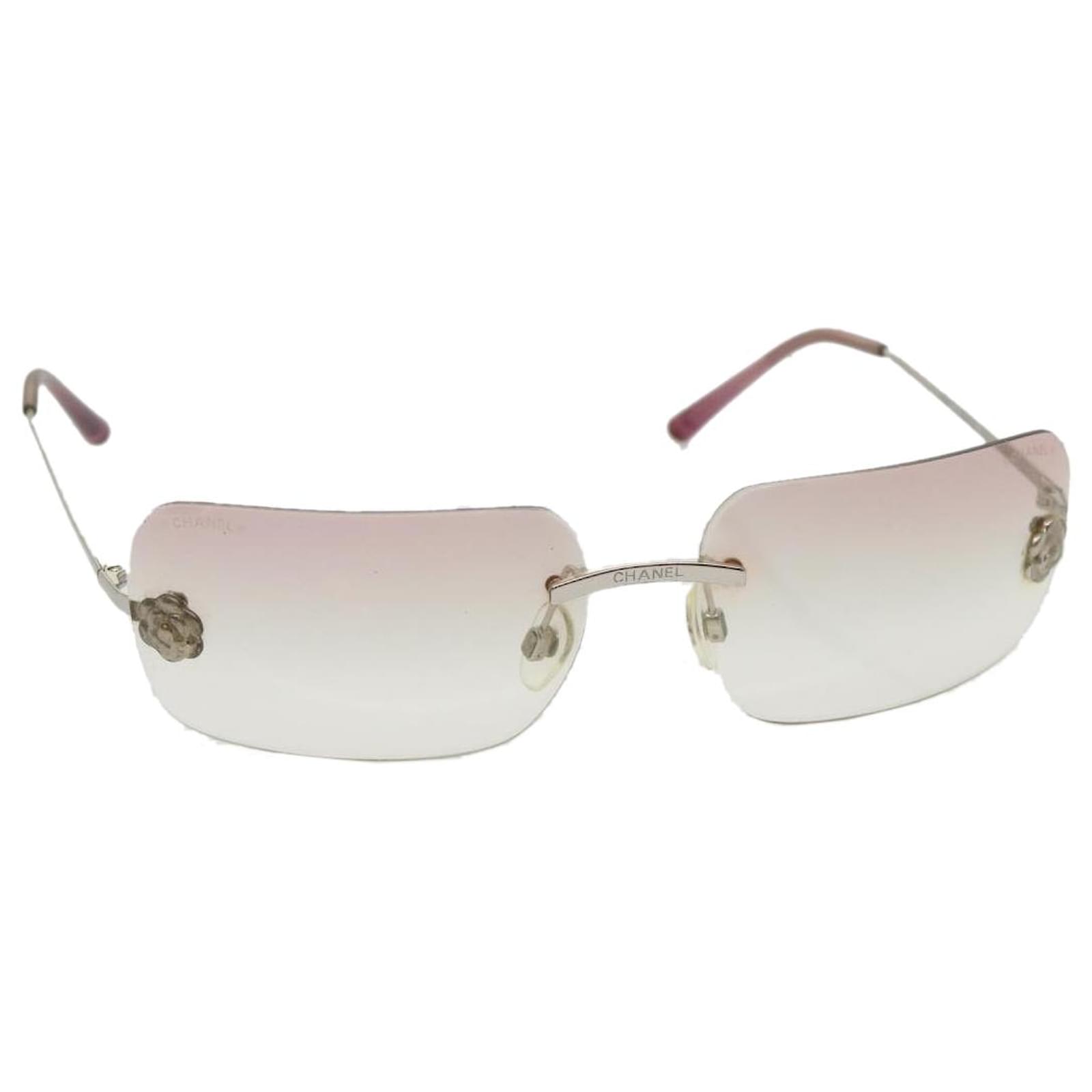 CHANEL Sunglasses Silver Pink CC Auth gt2699 Silvery Metal ref.623680 - Joli  Closet