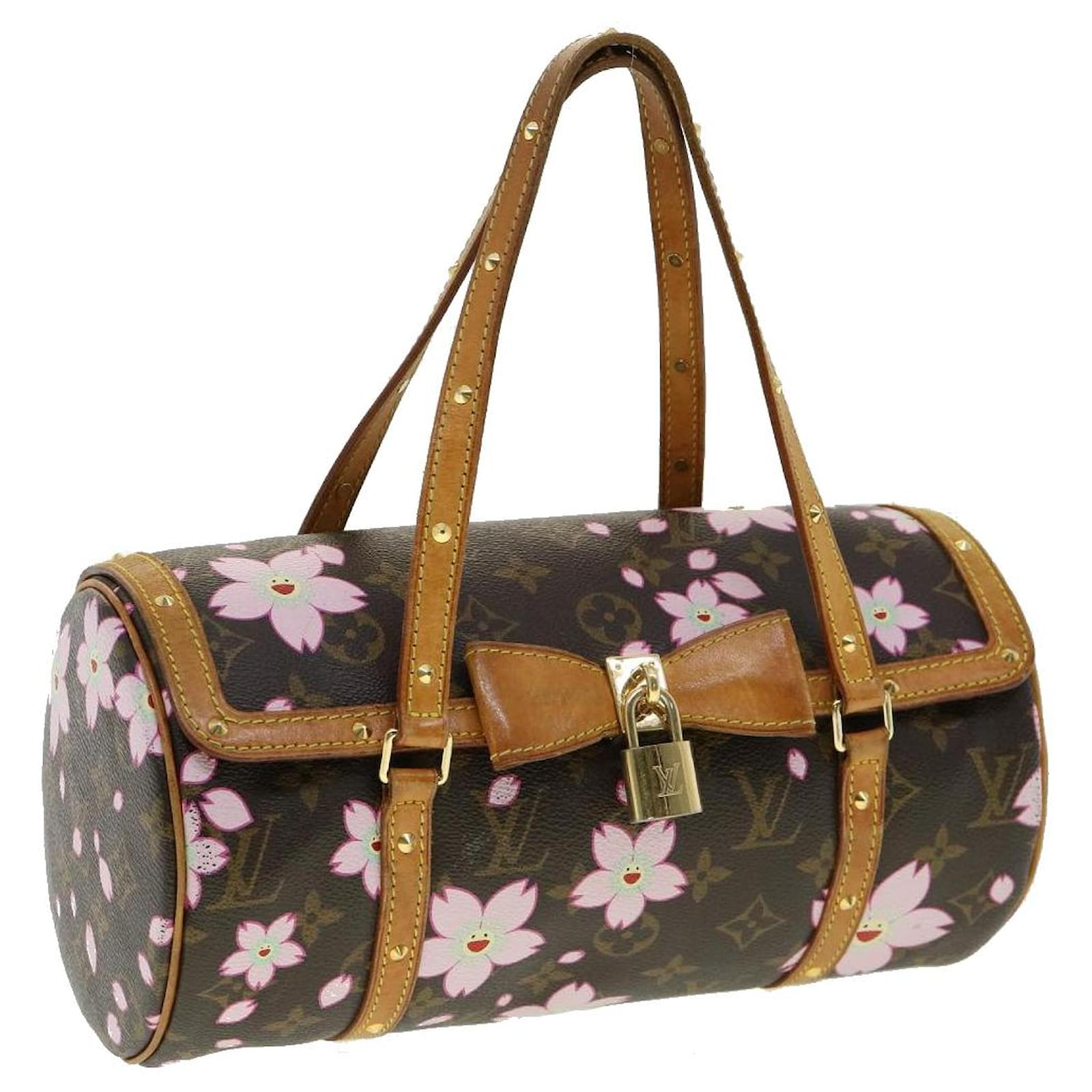 LOUIS VUITTON Monogram Cherry Blossom Papillon GM Hand Bag M92009