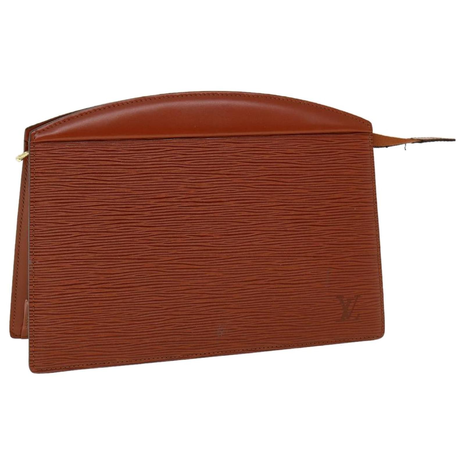 LOUIS VUITTON Epi Trousse Crete Pouch Brown M48403 LV Auth 30686 ...