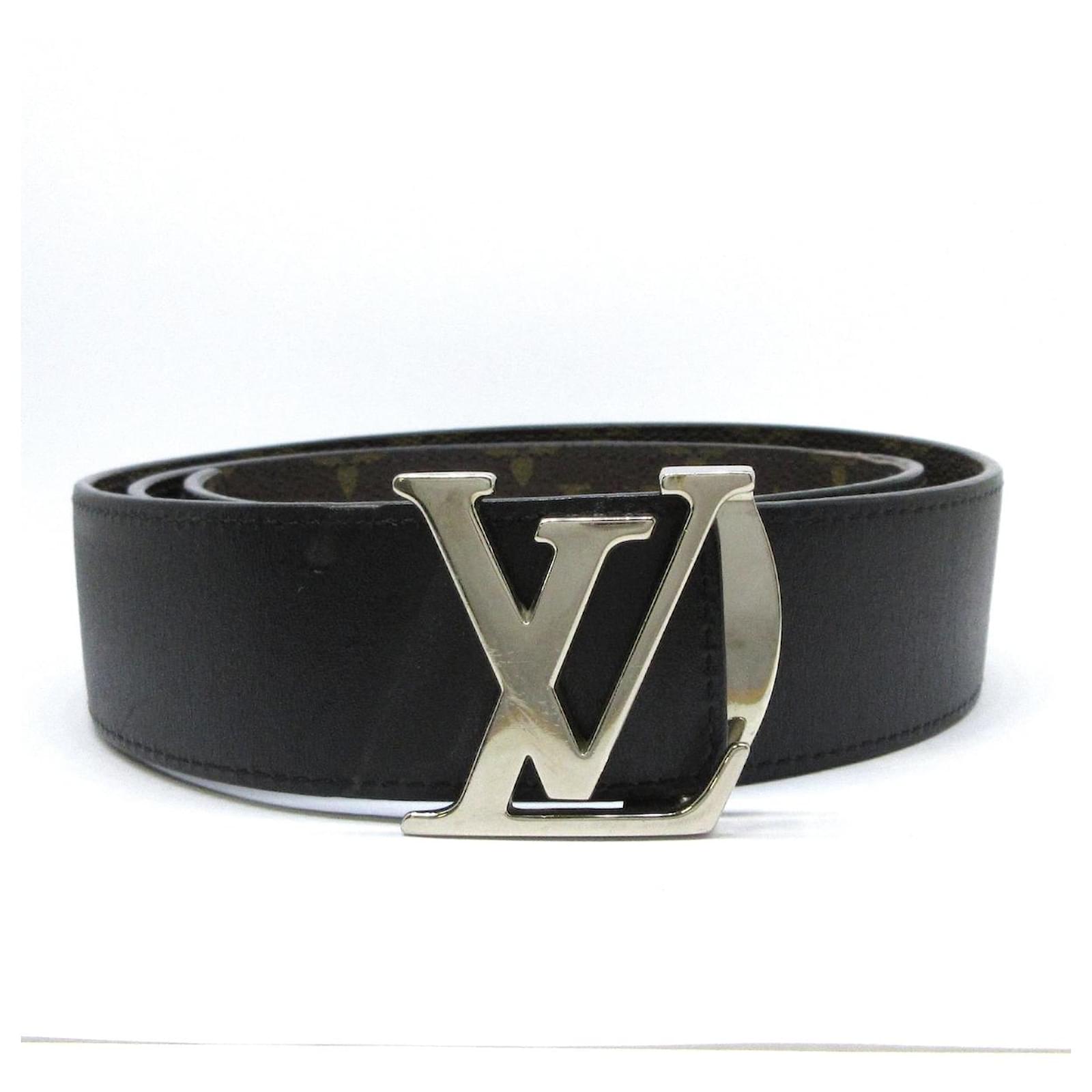 Initiales leather belt Louis Vuitton White size 95 cm in Leather