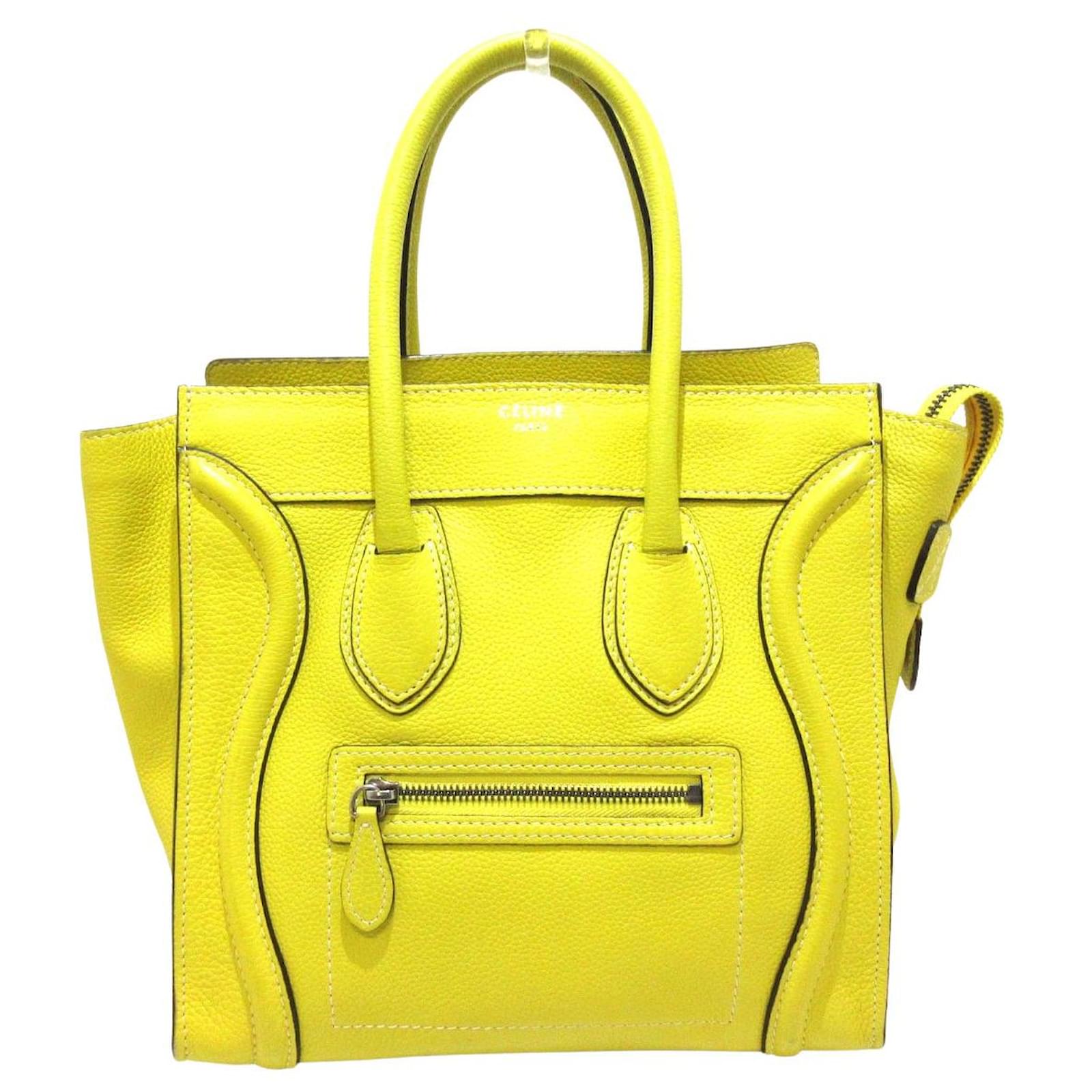 Céline Luggage Yellow Leather ref.623962 Joli Closet