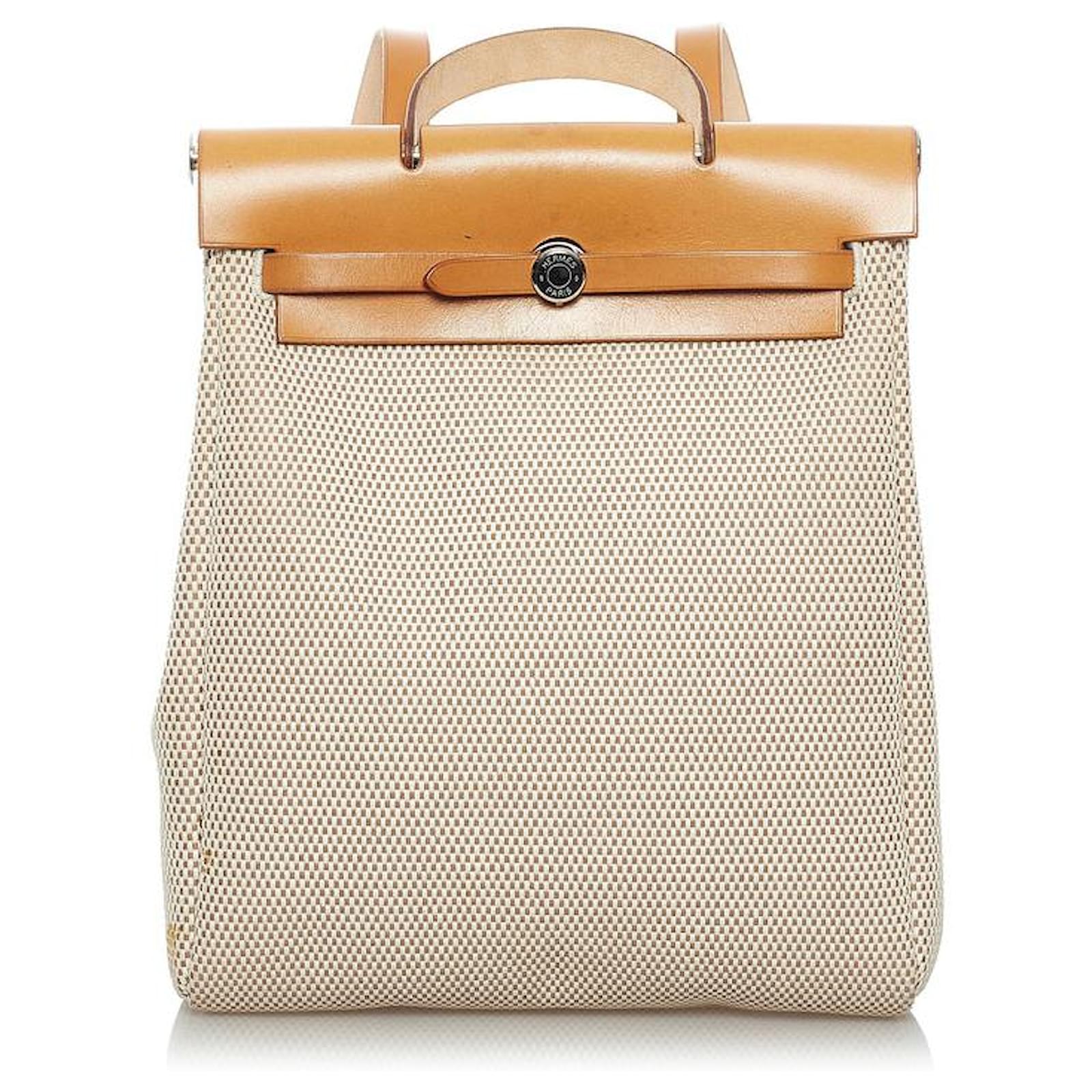 Hermès Hermes herbag Beige Cloth ref.624248 - Joli Closet