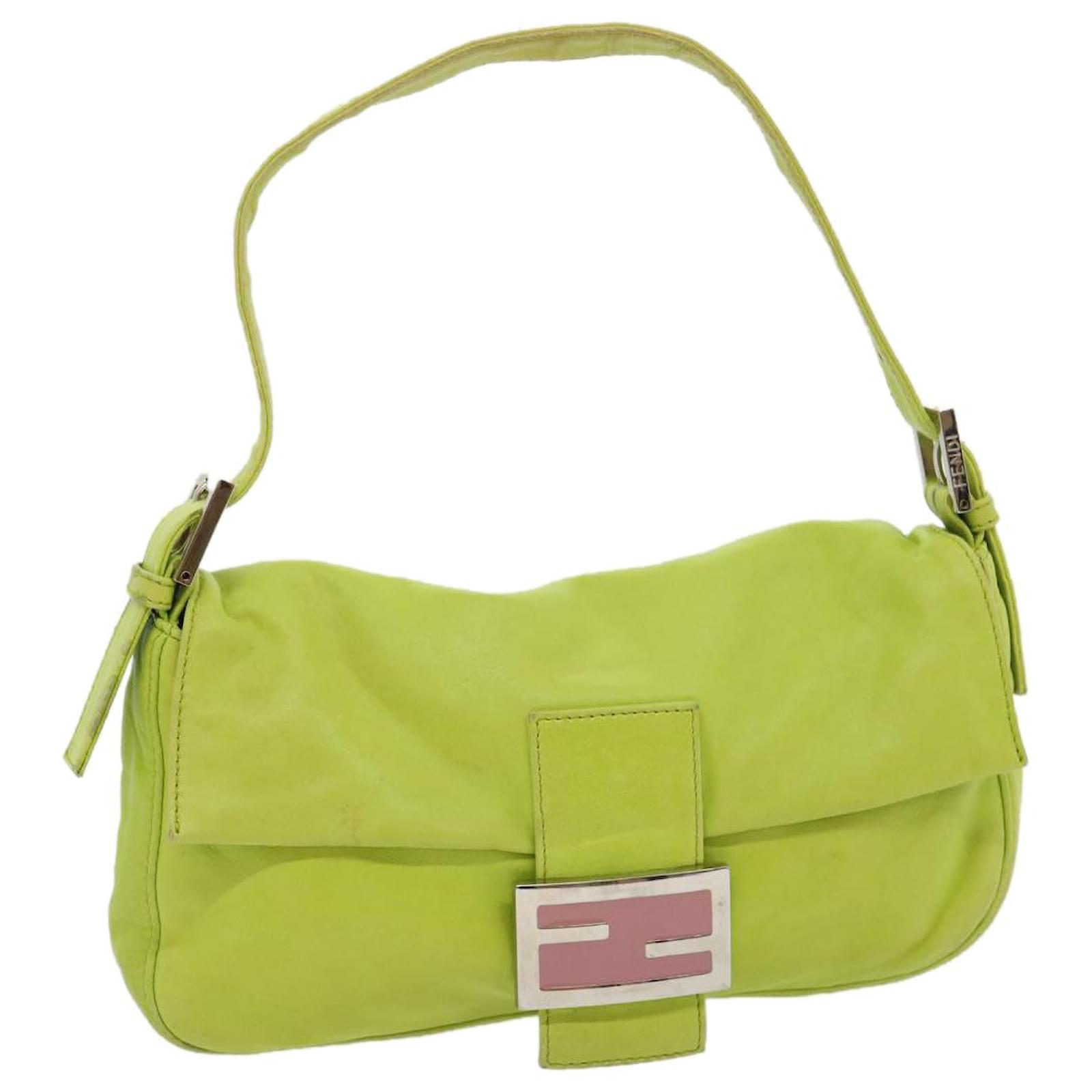 バッグ fendi corduroy Mamma Baguette moss green Fendi Baguette Corduroy Shoulder Bag