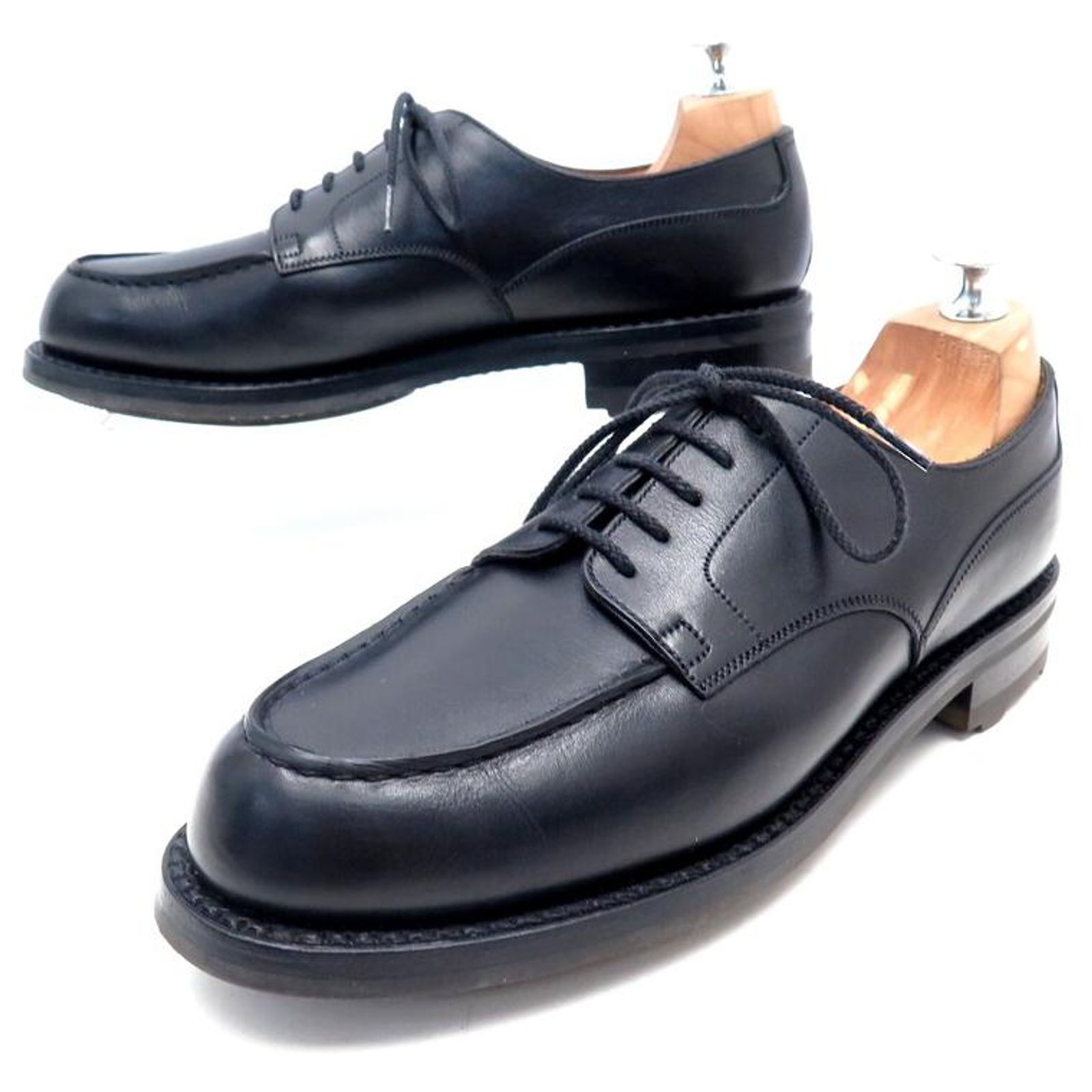 Derbies J.M. Weston Vintage Circa 1960 à Rénover - Taille 40 EU (6 UK) - Cuir Noir