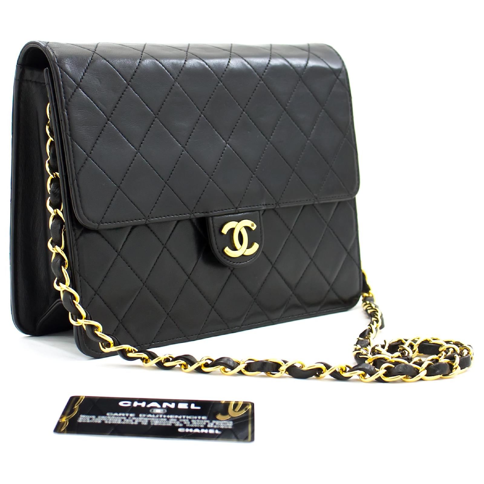 What Goes Around Comes Around Chanel Black Lambskin Classic Flap 10 | Women