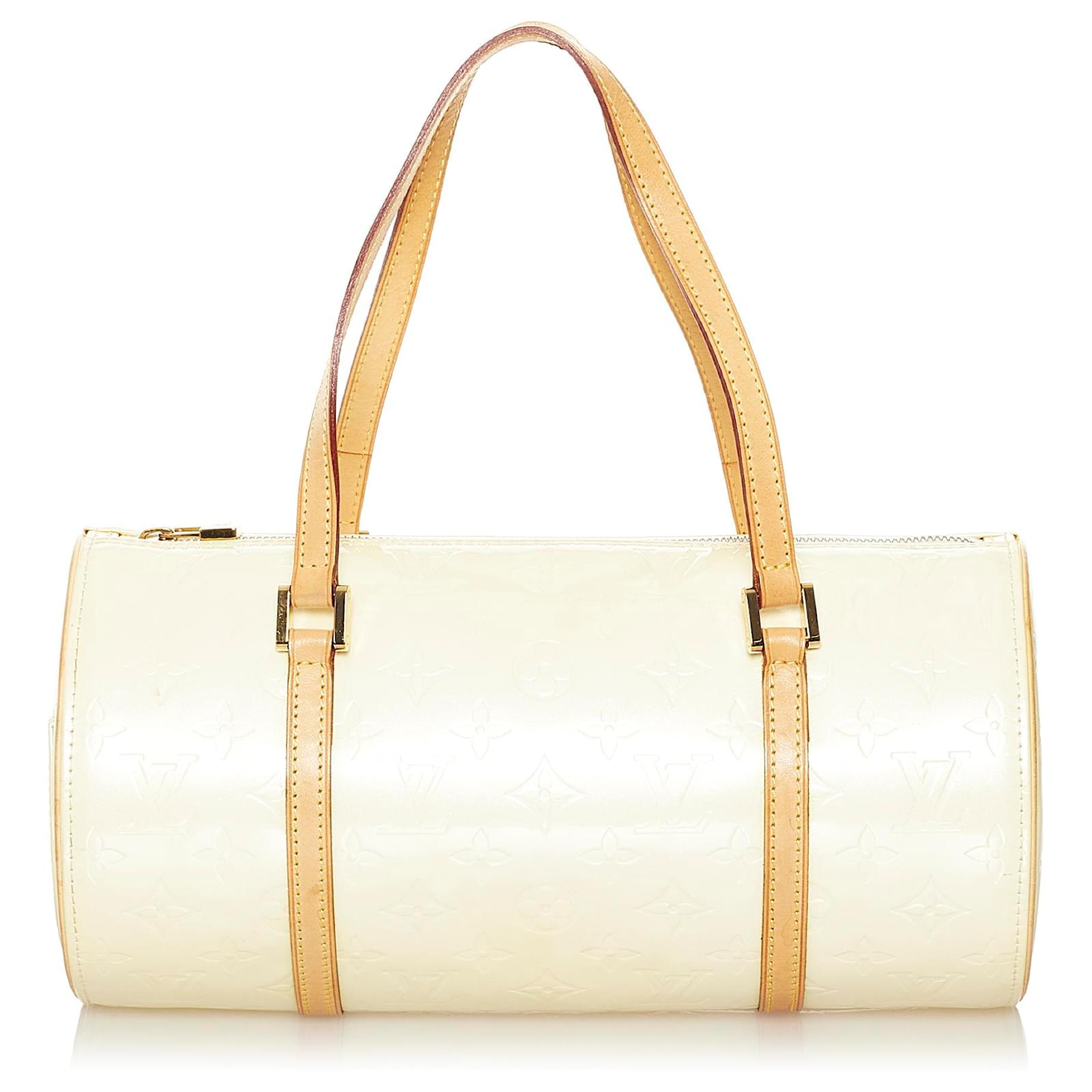 Louis Vuitton Louis Vuitton White Vernis Leather Bedford Handbag