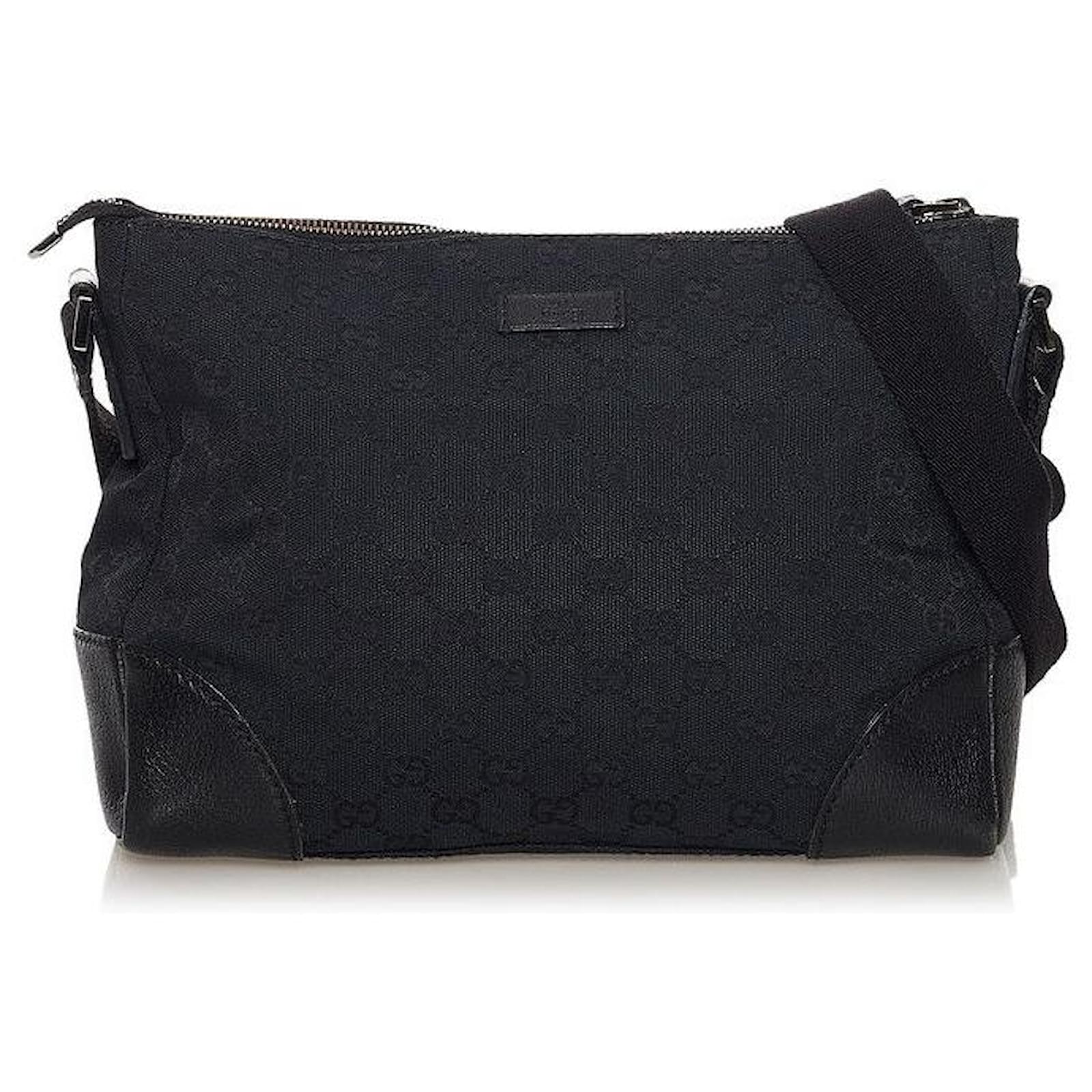 Gucci GG Canvas Messenger Bag Black Cloth ref.625501 - Joli Closet