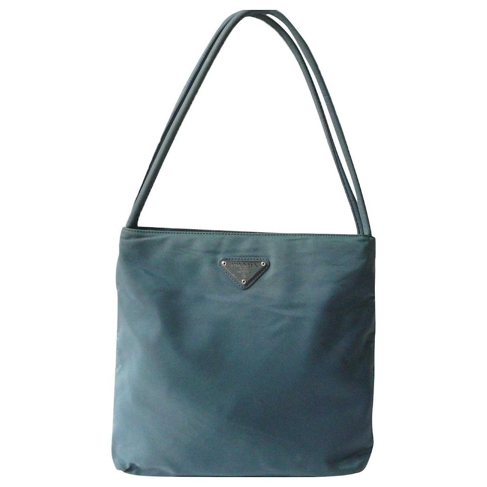 PRADA blue nylon tote