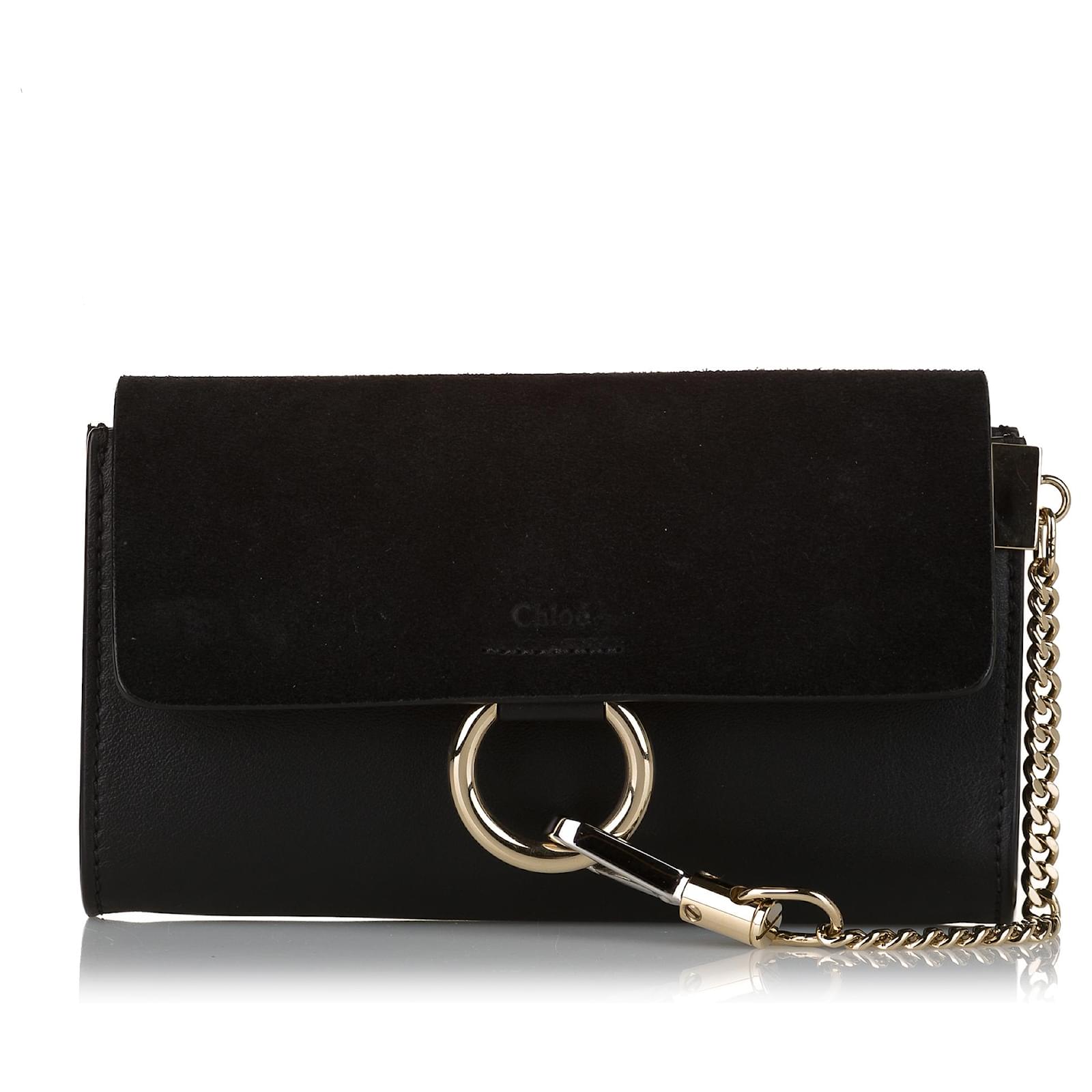 Chloe, Bags, Chlo Faye Wallet On Strap Black Crossbody