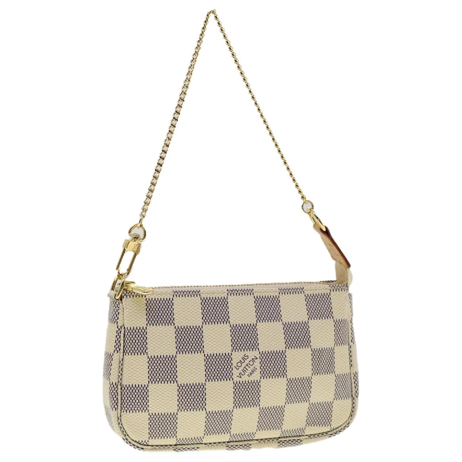 Louis Vuitton Mini Pochette Accessoires Handbag Damier Azur N58010