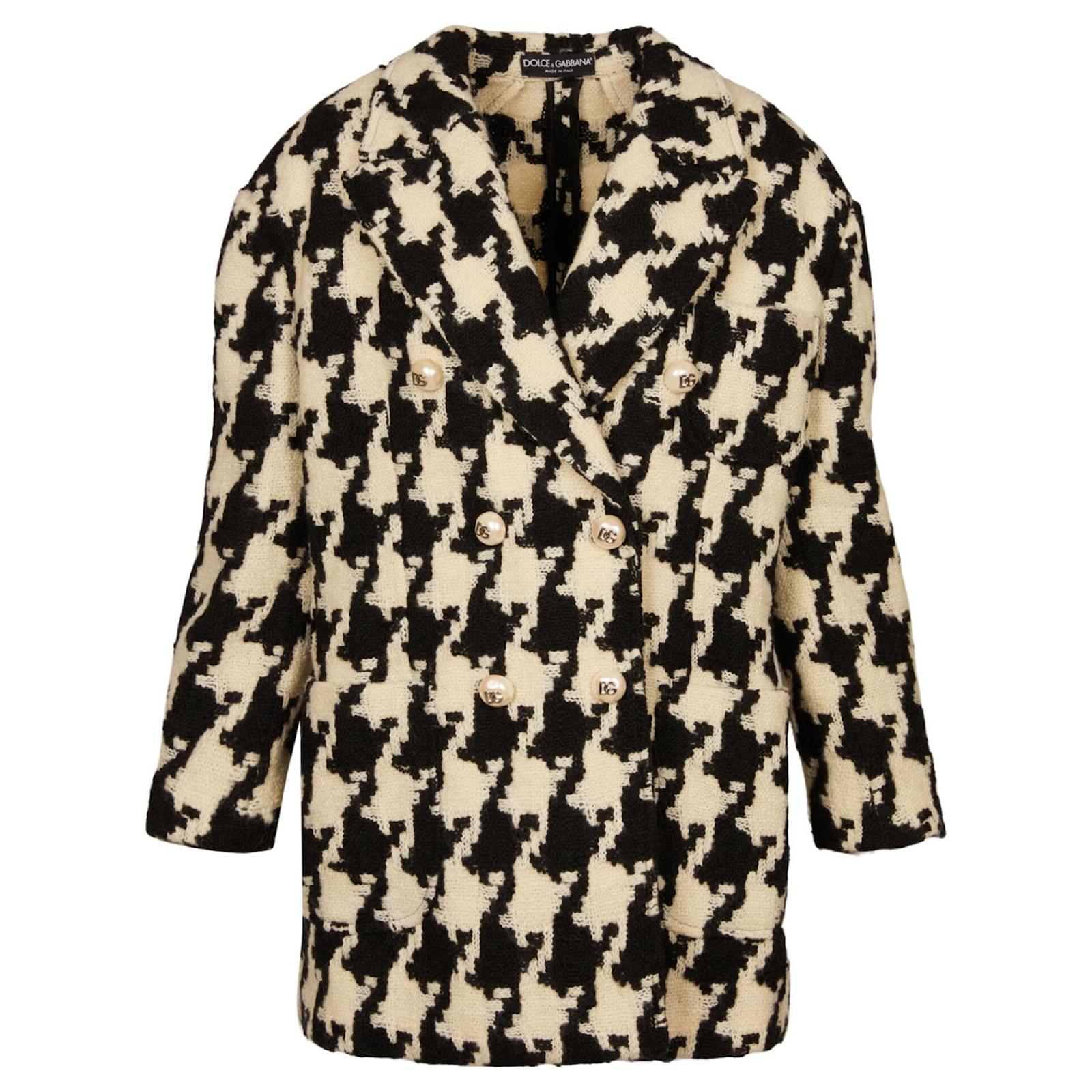 Dolce & Gabbana Houndstooth Oversized Jacket Multiple colors ref.627046 ...
